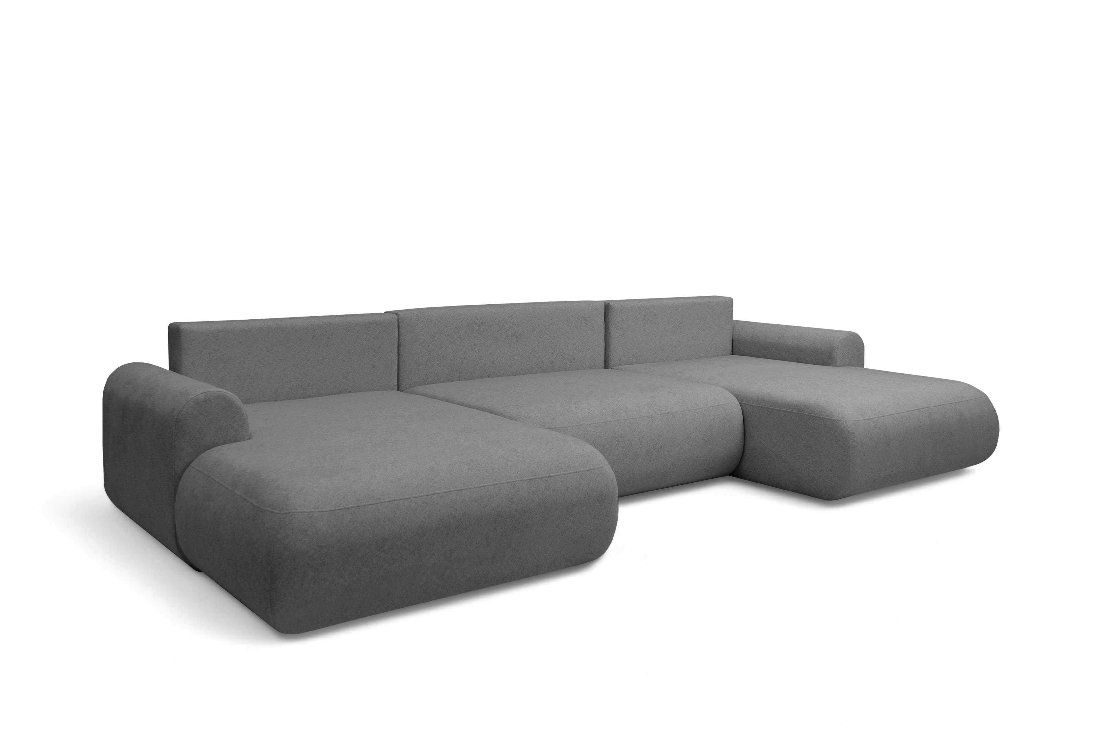 Rozkládací rohová sedací souprava Lotulis U - šedá Ado 1614 Rohová sedací souprava Lotulis U rozkládací - šedá plecionka Ado 1614 