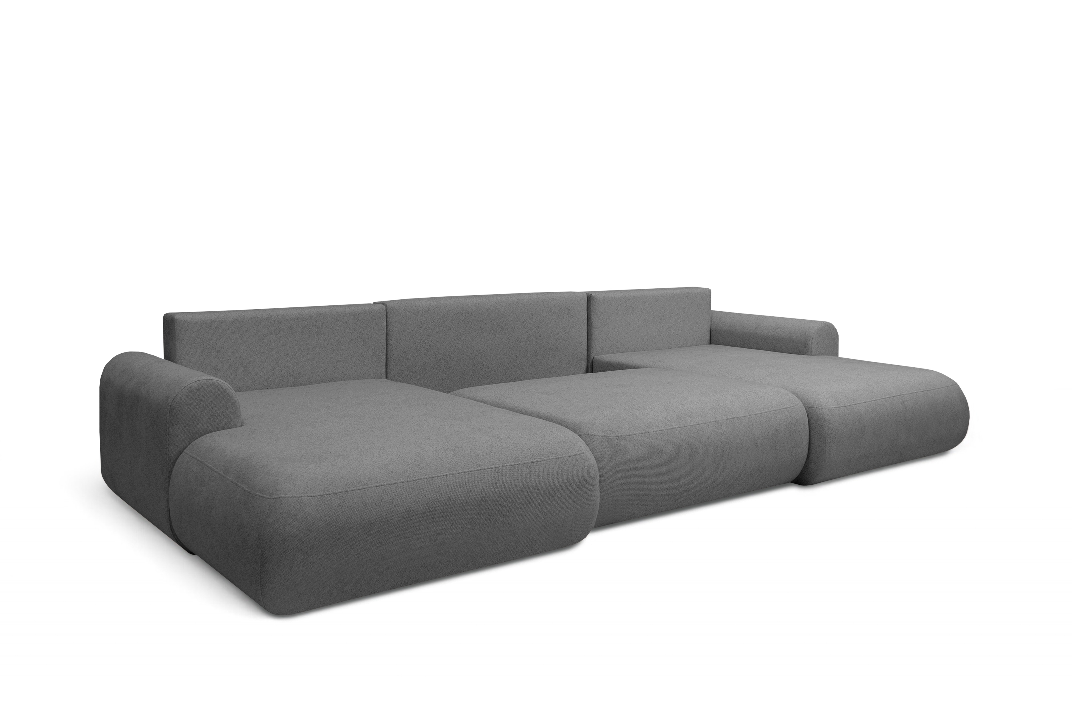 Rozkládací rohová sedací souprava Lotulis U - šedá Ado 1614 Rohová sedací souprava Lotulis U rozkládací - šedá plecionka Ado 1614 