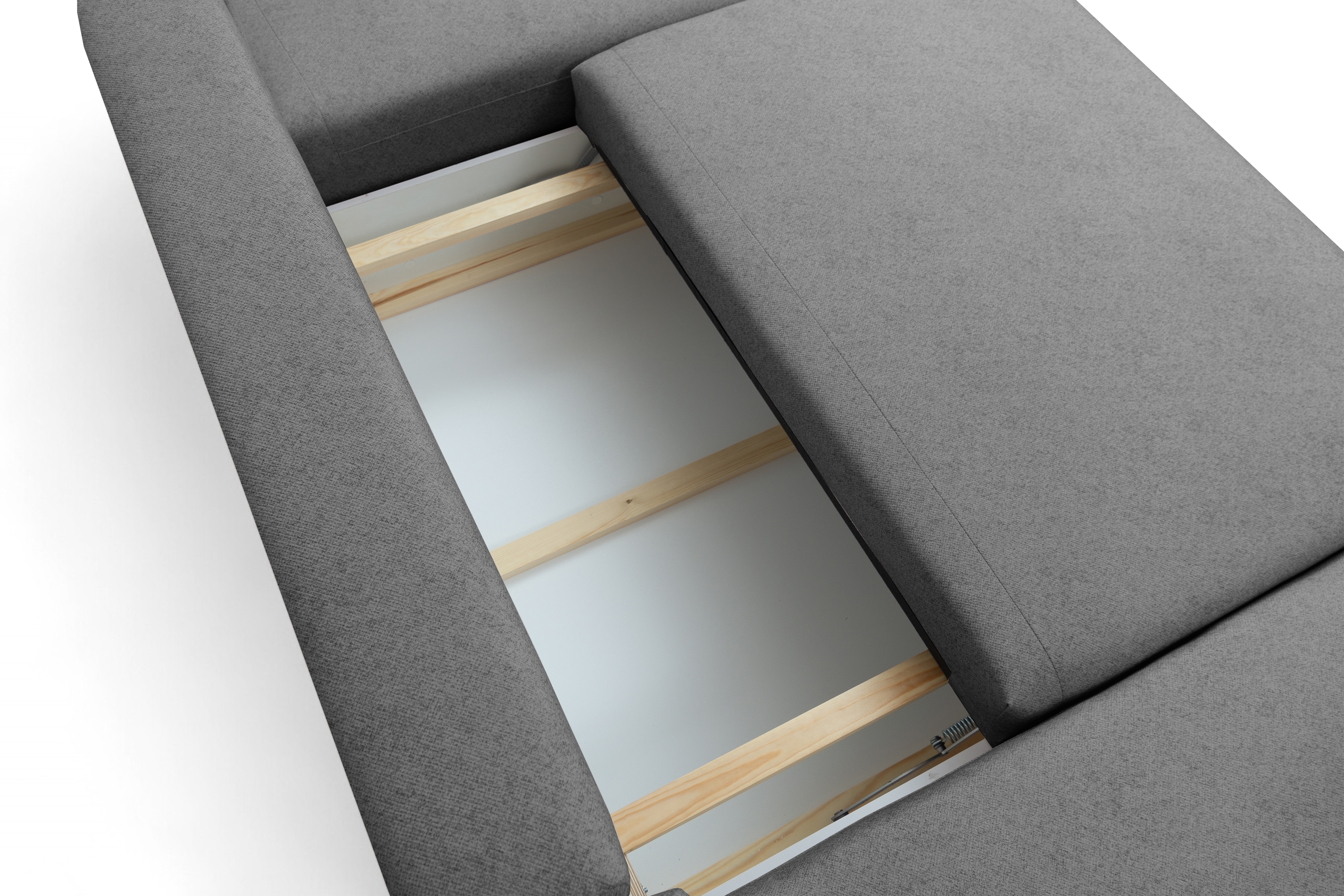 Rozkládací rohová sedací souprava Lotulis U - šedá Ado 1614 Rohová sedací souprava Lotulis U rozkládací - šedá plecionka Ado 1614 