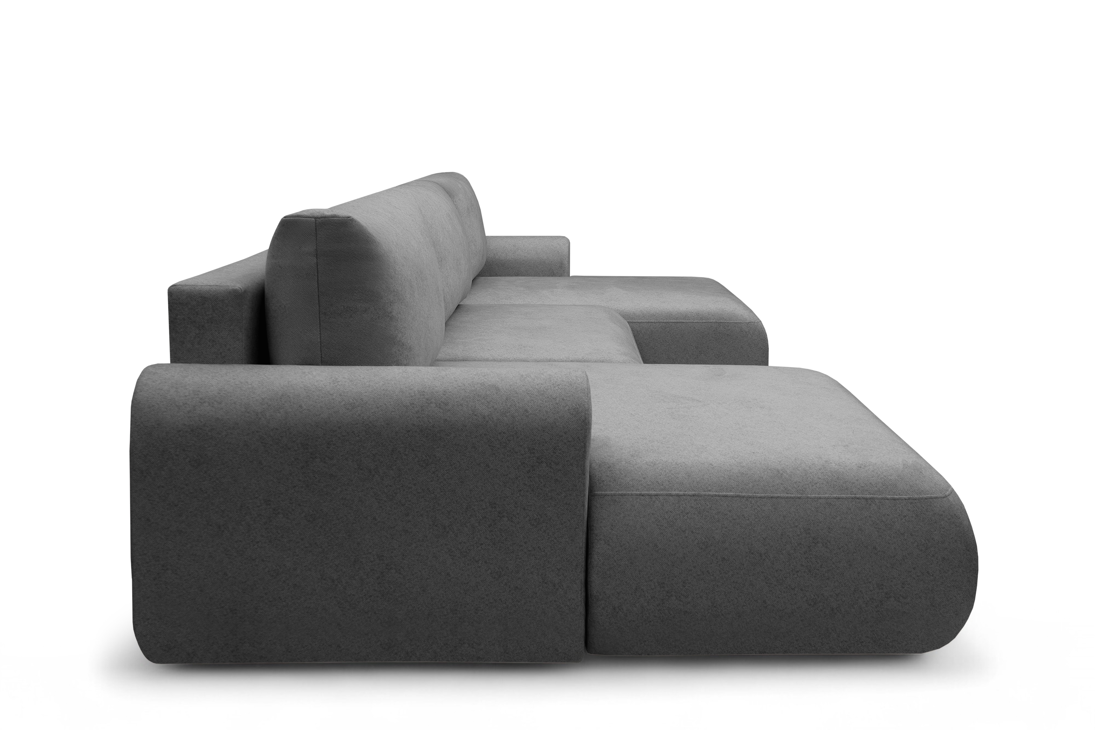 Rozkládací rohová sedací souprava Lotulis U - šedá Ado 1614 Rohová sedací souprava Lotulis U rozkládací - šedá plecionka Ado 1614 