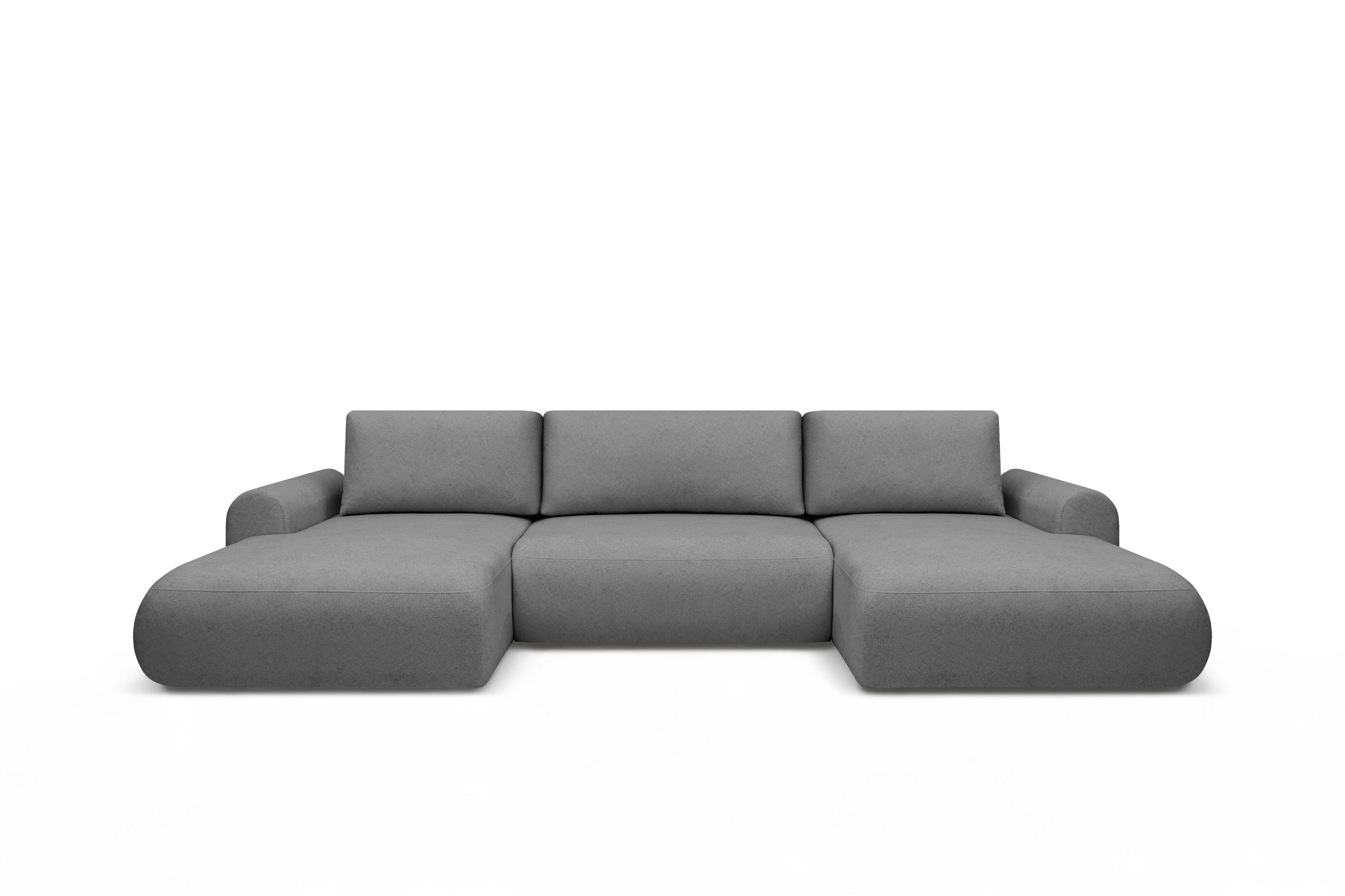 Rozkládací rohová sedací souprava Lotulis U - šedá Ado 1614 Rohová sedací souprava Lotulis U rozkládací - šedá plecionka Ado 1614 