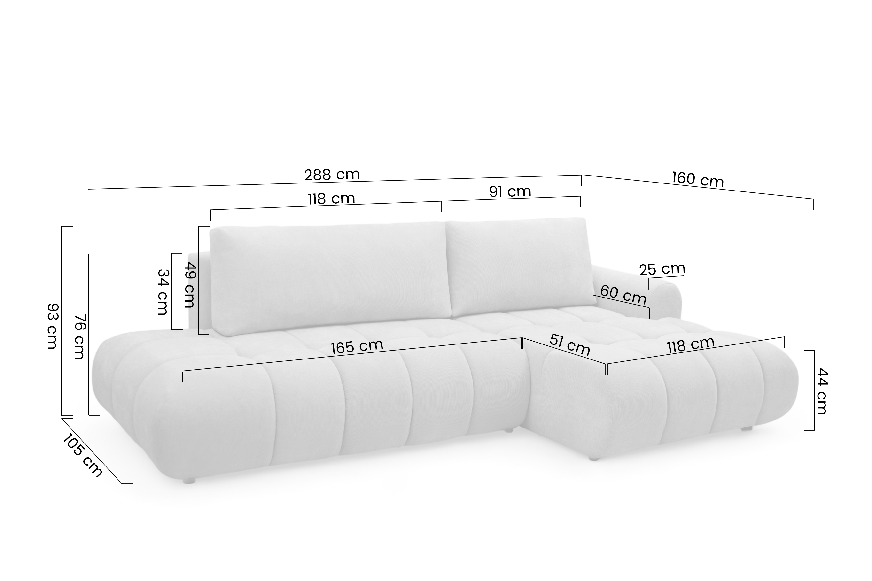 Rohová rozkládací pohovka Lutario L II levá s funkcí spánku - tmavě béžová hydrofobní tkanina Venice 2031 Rohová sedací souprava Lutario L II rozkládací levá - ciemnobezowa plecionka hydrofobowa Venice 2031