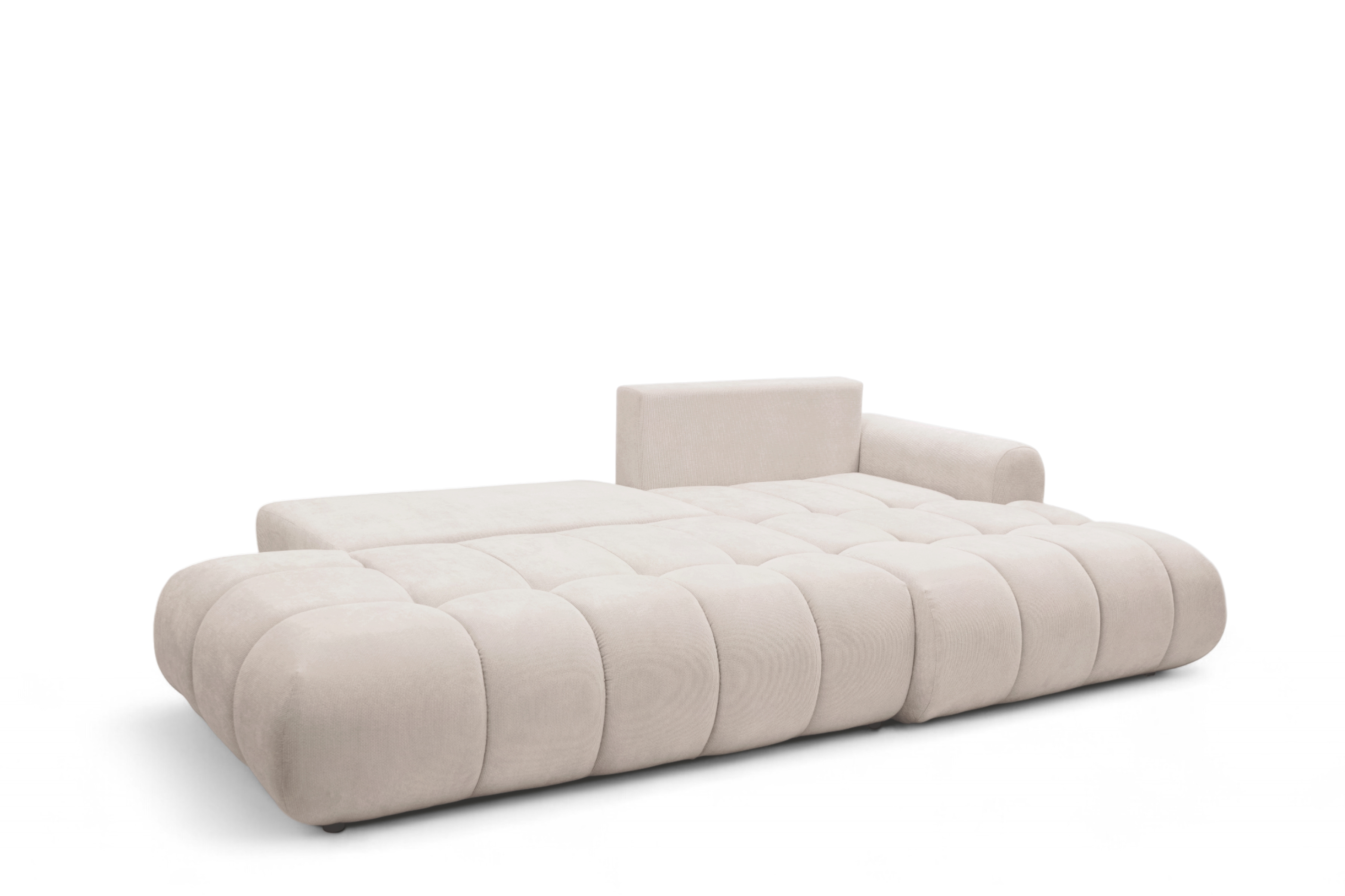 Rohová sedacia súprava Lutario L II s funkciou spania pravá - béžová hydrofóbna pletenina Venice 2026 Rohová sedacia súprava Lutario L II s funkciou spánku pravá strana - Béžová plecionka hydrofobowa Venice 2026