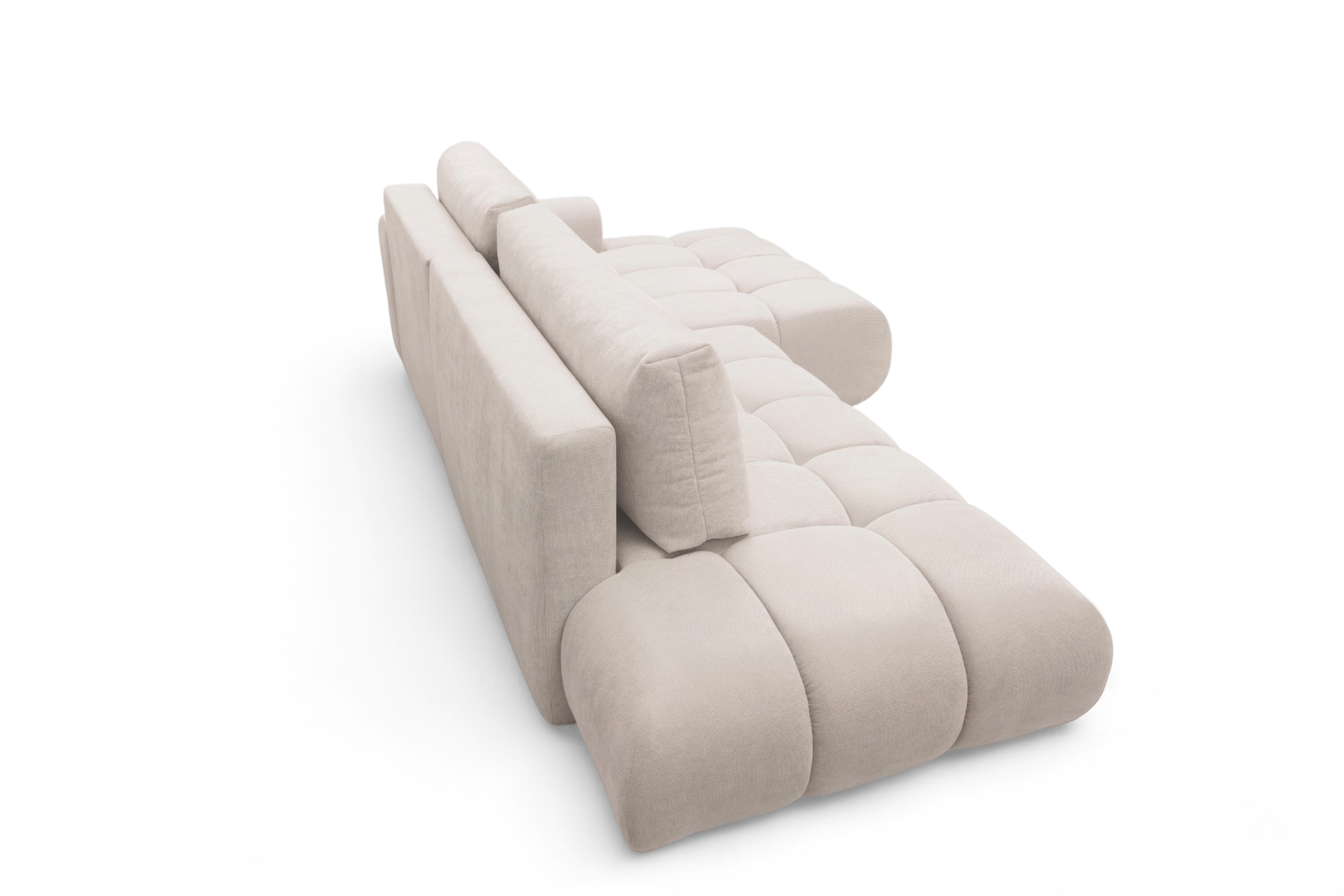 Rohová sedacia súprava Lutario L II s funkciou spania pravá - béžová hydrofóbna pletenina Venice 2026 Rohová sedacia súprava Lutario L II s funkciou spánku pravá strana - Béžová plecionka hydrofobowa Venice 2026