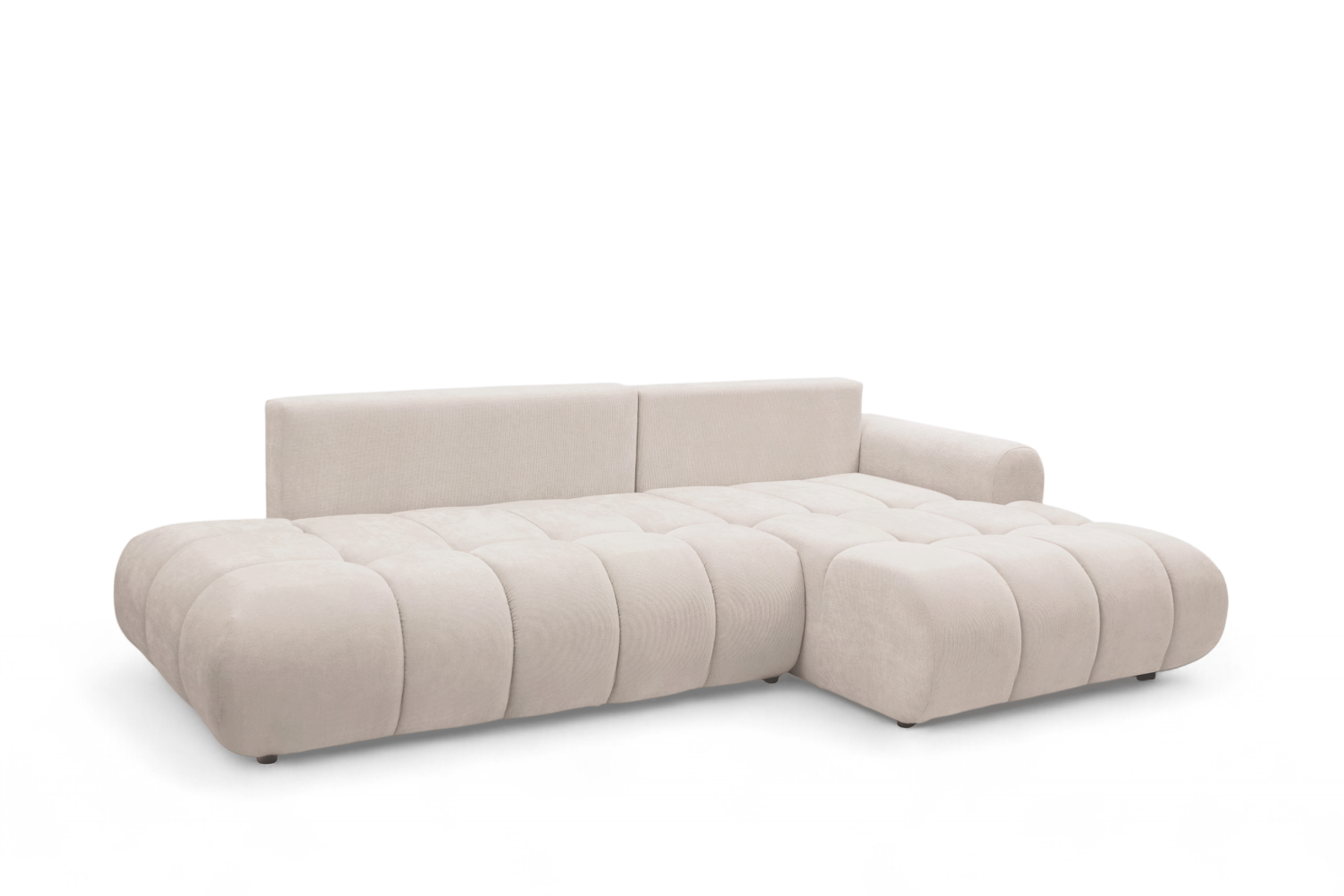 Rohová sedacia súprava Lutario L II s funkciou spania pravá - béžová hydrofóbna pletenina Venice 2026 Rohová sedacia súprava Lutario L II s funkciou spánku pravá strana - Béžová plecionka hydrofobowa Venice 2026