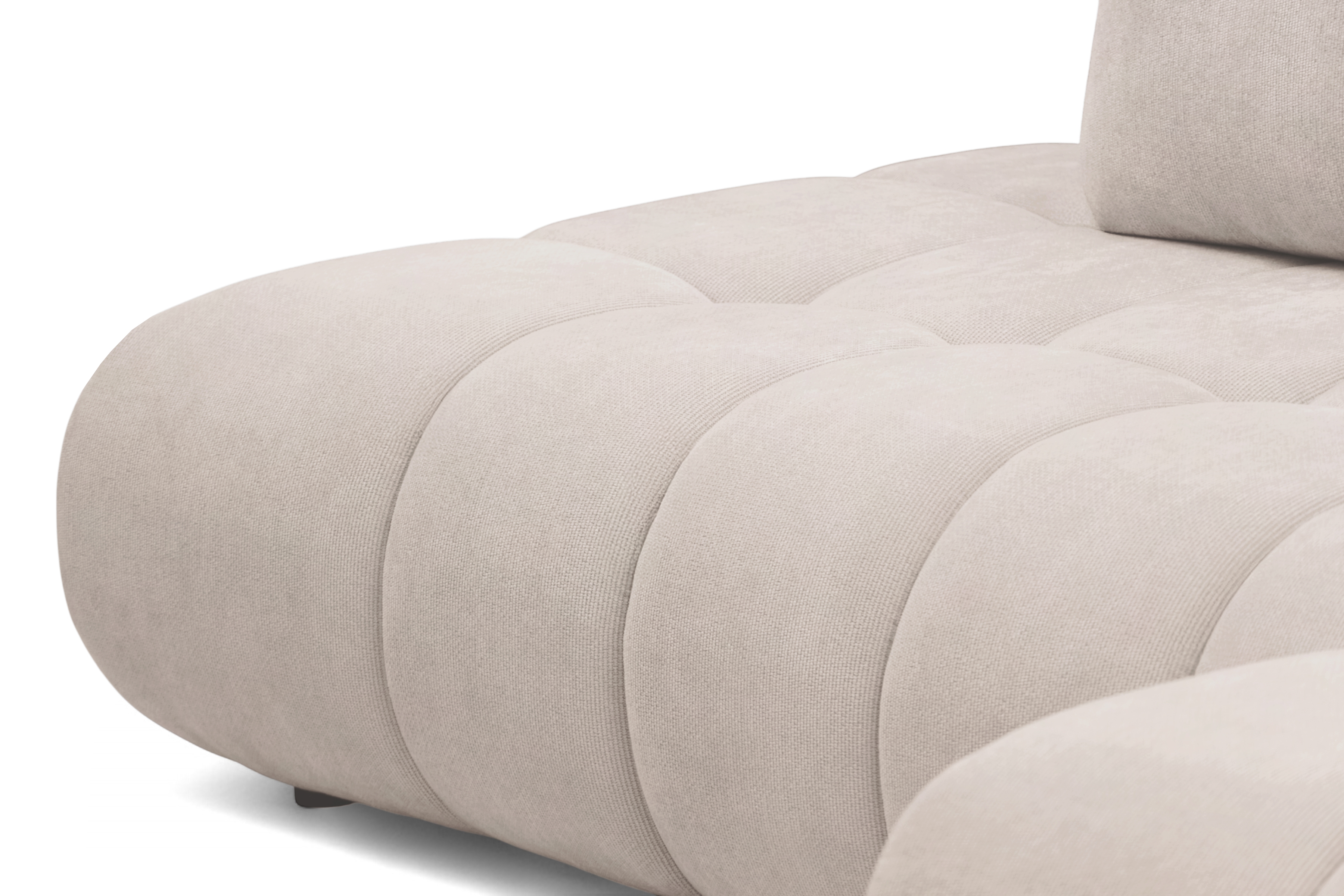 Rohová sedacia súprava Lutario L II s funkciou spania pravá - béžová hydrofóbna pletenina Venice 2026 Rohová sedacia súprava Lutario L II s funkciou spánku pravá strana - Béžová plecionka hydrofobowa Venice 2026