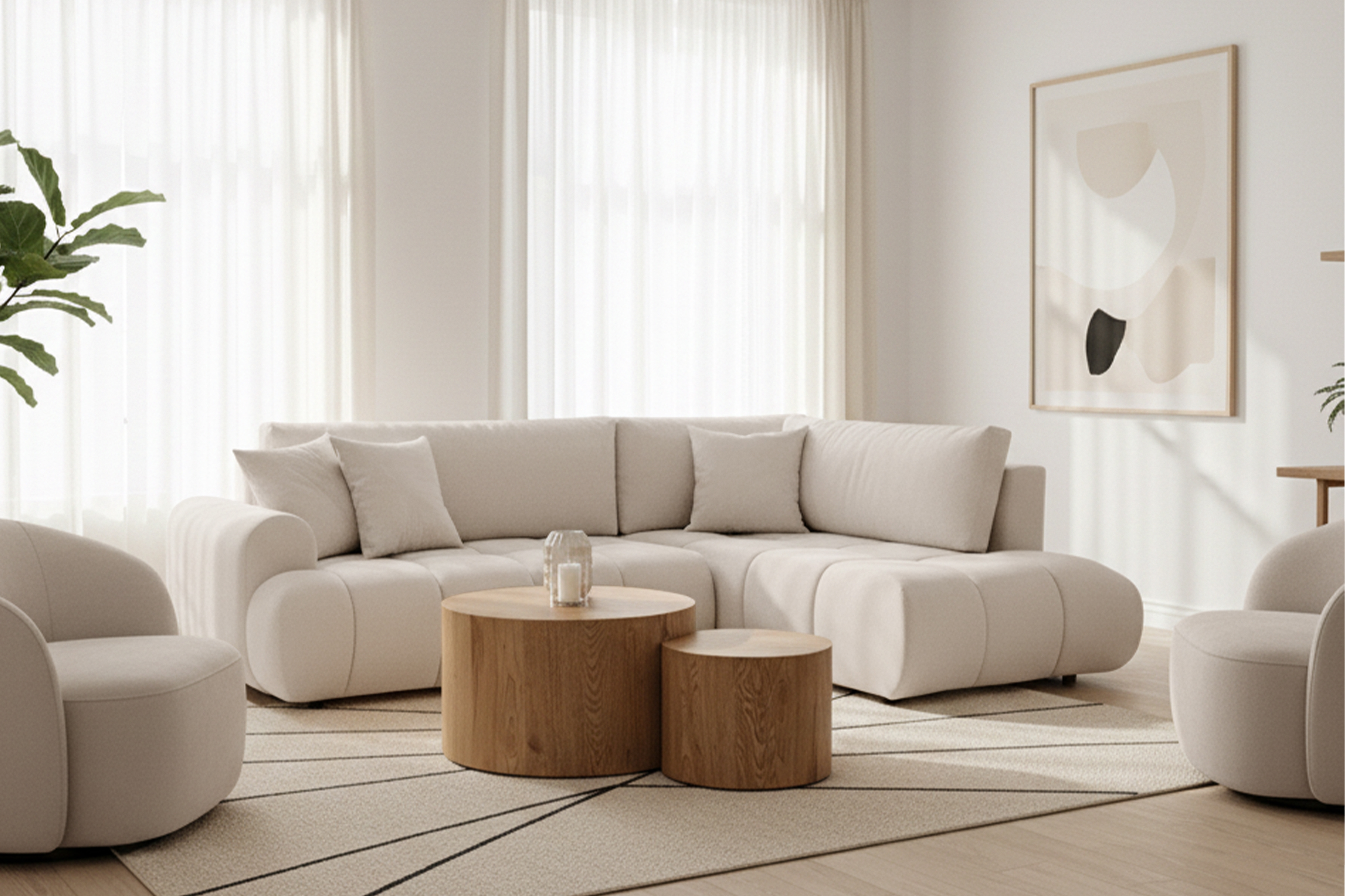 Rohová sedacia súprava Lutario L II s funkciou spania Rohová sedacia súprava Lutario L s funkciou spánku 