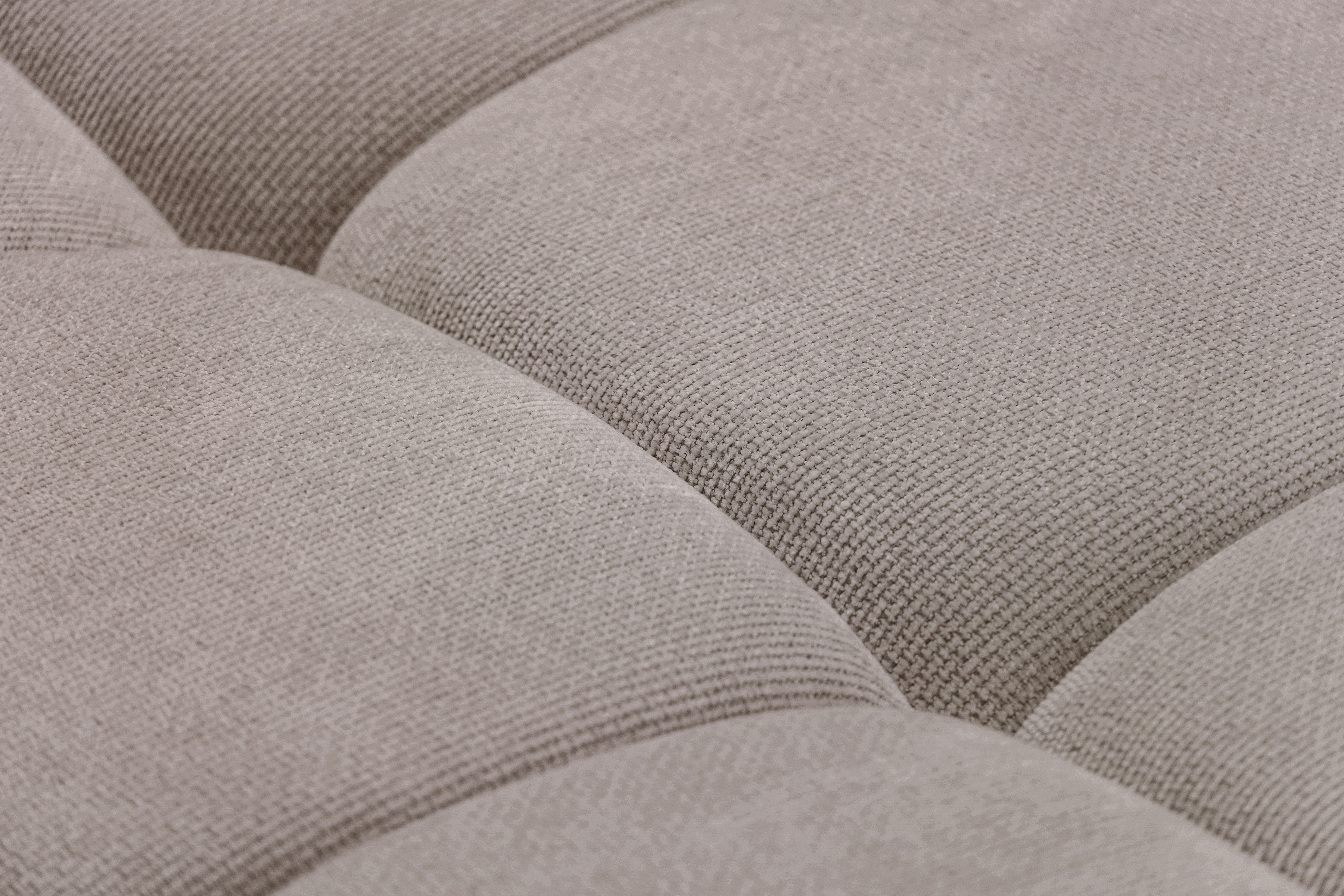 Rohová rozkládací pohovka Lutario L levá s funkcí spánku - tmavě béžová hydrofobní tkanina Venice 2031 Rohová sedací souprava Lutario L rozkládací levá - ciemnobezowa plecionka hydrofobowa Venice 2031