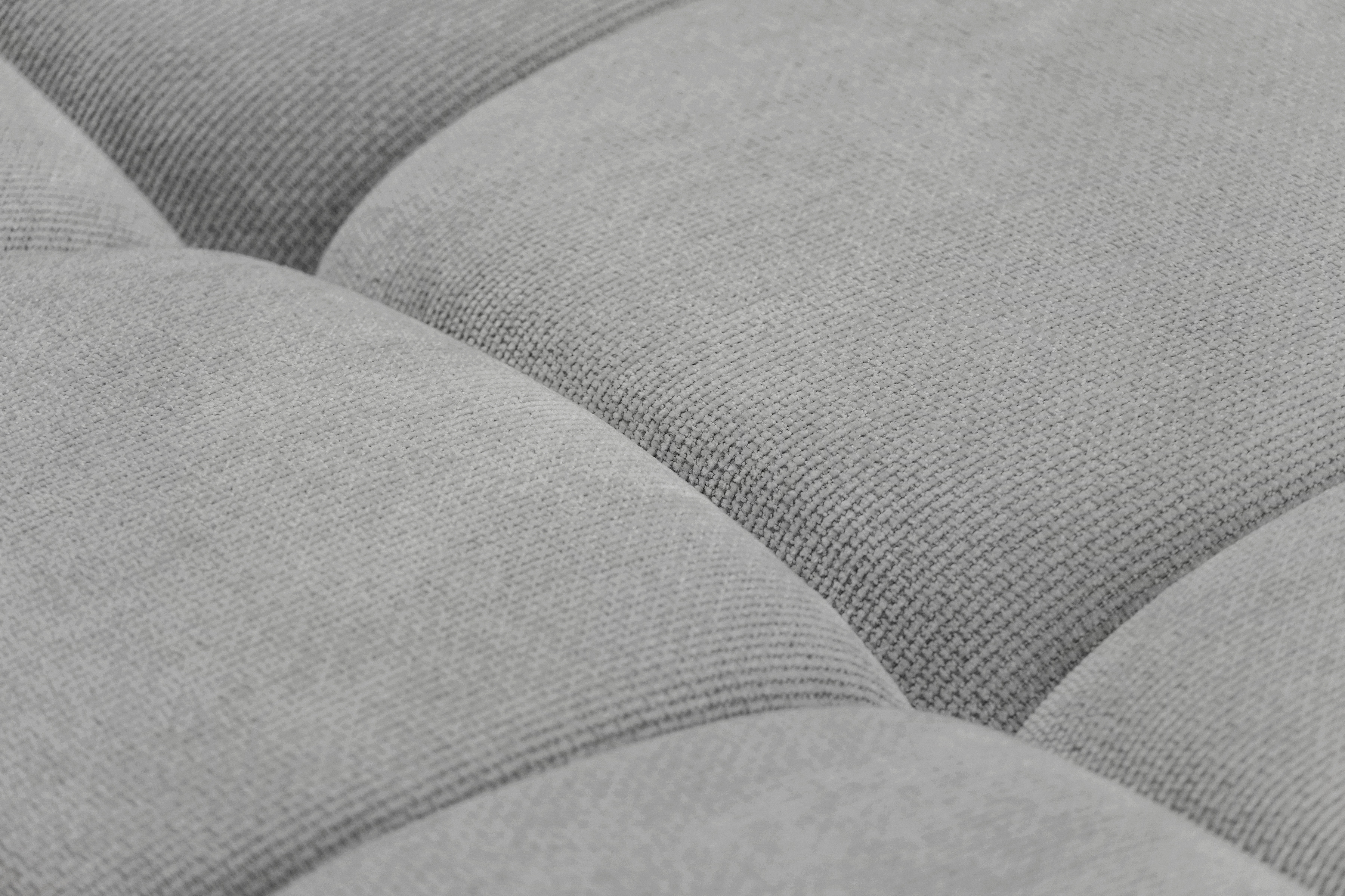 Rohová rozkládací pohovka Lutario L levá s funkcí spánku - šedá hydrofobní tkanina Venice 2023 Rohová sedací souprava Lutario L rozkládací levá - šedá plecionka hydrofobowa Venice 2023