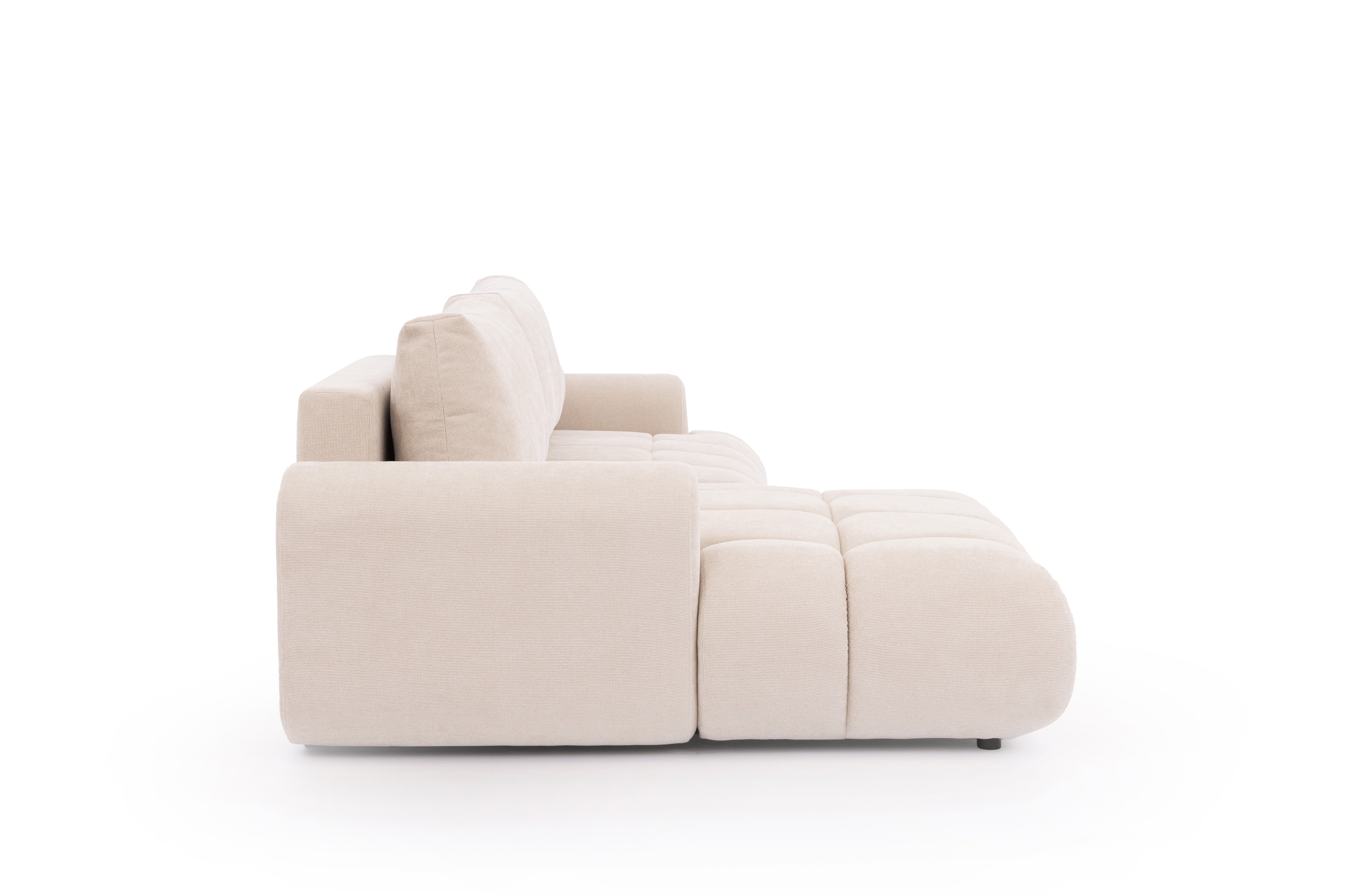 Rozkládací rohová sedací souprava Lutario Mini levá - béžová Venice 2026 Rohová sedací souprava Lutario Mini rozkládací levá - béžová plecionka hydrofobowa Venice 2026