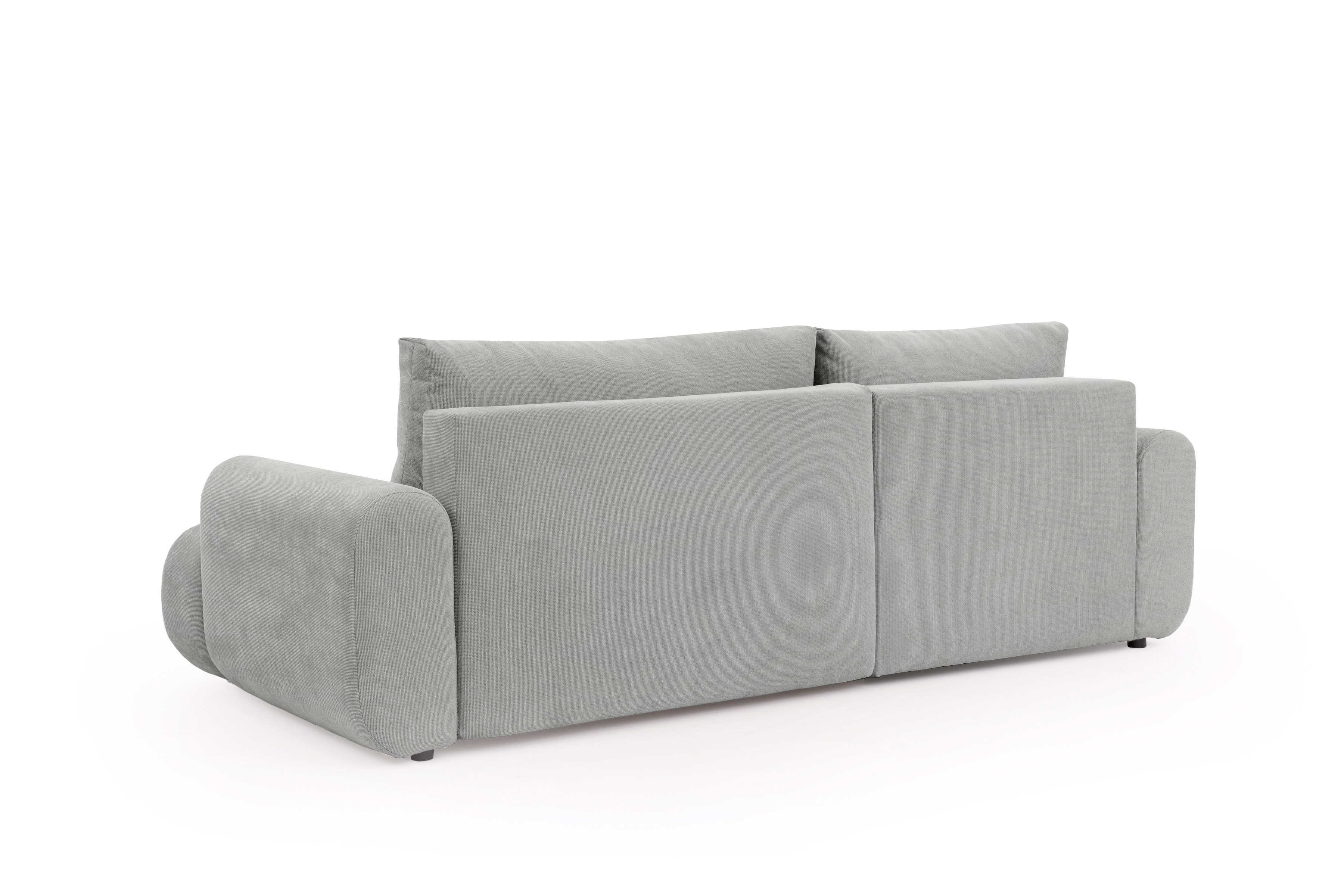 Rozkládací rohová sedací souprava Lutario Mini levá - šedá Venice 2023 Rohová sedací souprava Lutario Mini rozkládací levá - šedá plecionka hydrofobowa Venice 2023 