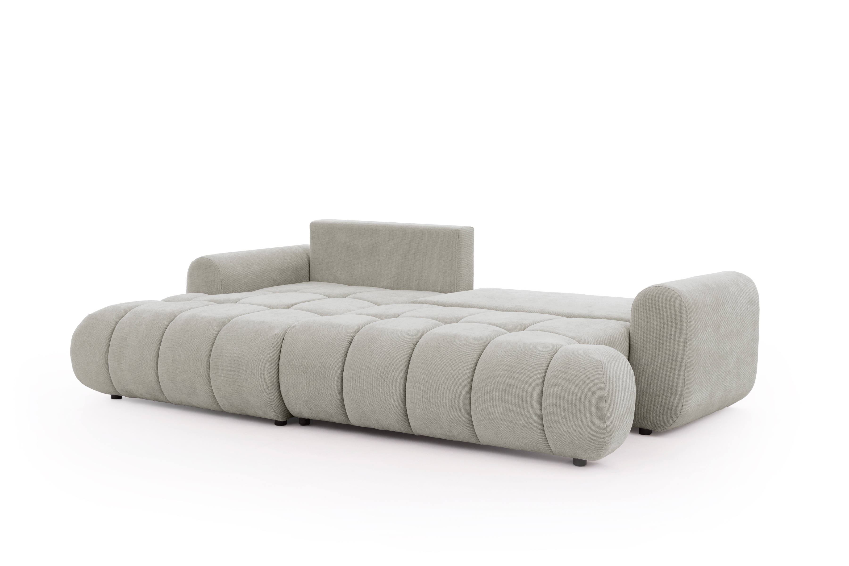 Rohová sedačka Lutario Mini s rozkladem levá - šedá látka Nazar 225.03 Rohová sedací souprava Lutario Mini rozkládací levá - šedá potahová látka Nazar 225.03