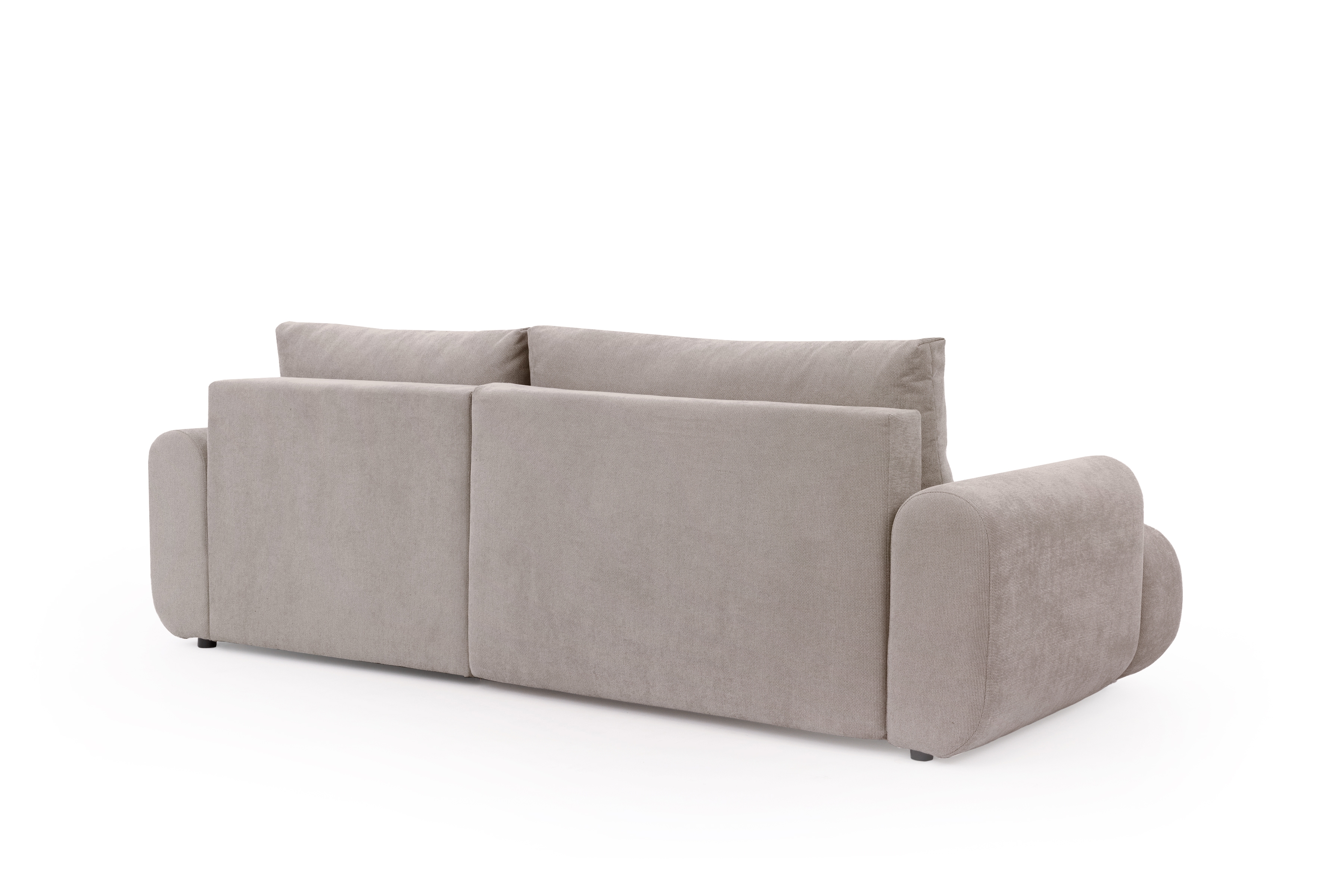 Rozkládací rohová sedací souprava Lutario Mini pravá - tmavě béžová Venice 2031 Rohová sedací souprava Lutario Mini rozkládací pravá - ciemnobezowa plecionka hydrofobowa Venice 2031