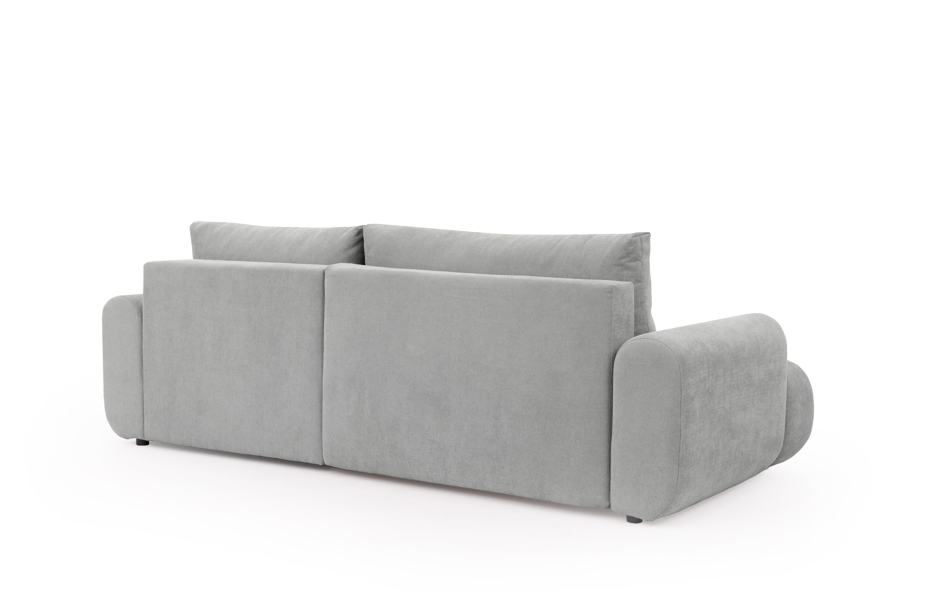 Rozkládací rohová sedací souprava Lutario Mini pravá - šedá Venice 2023 Rohová sedací souprava Lutario Mini rozkládací pravá - šedá plecionka hydrofobowa Venice 2023