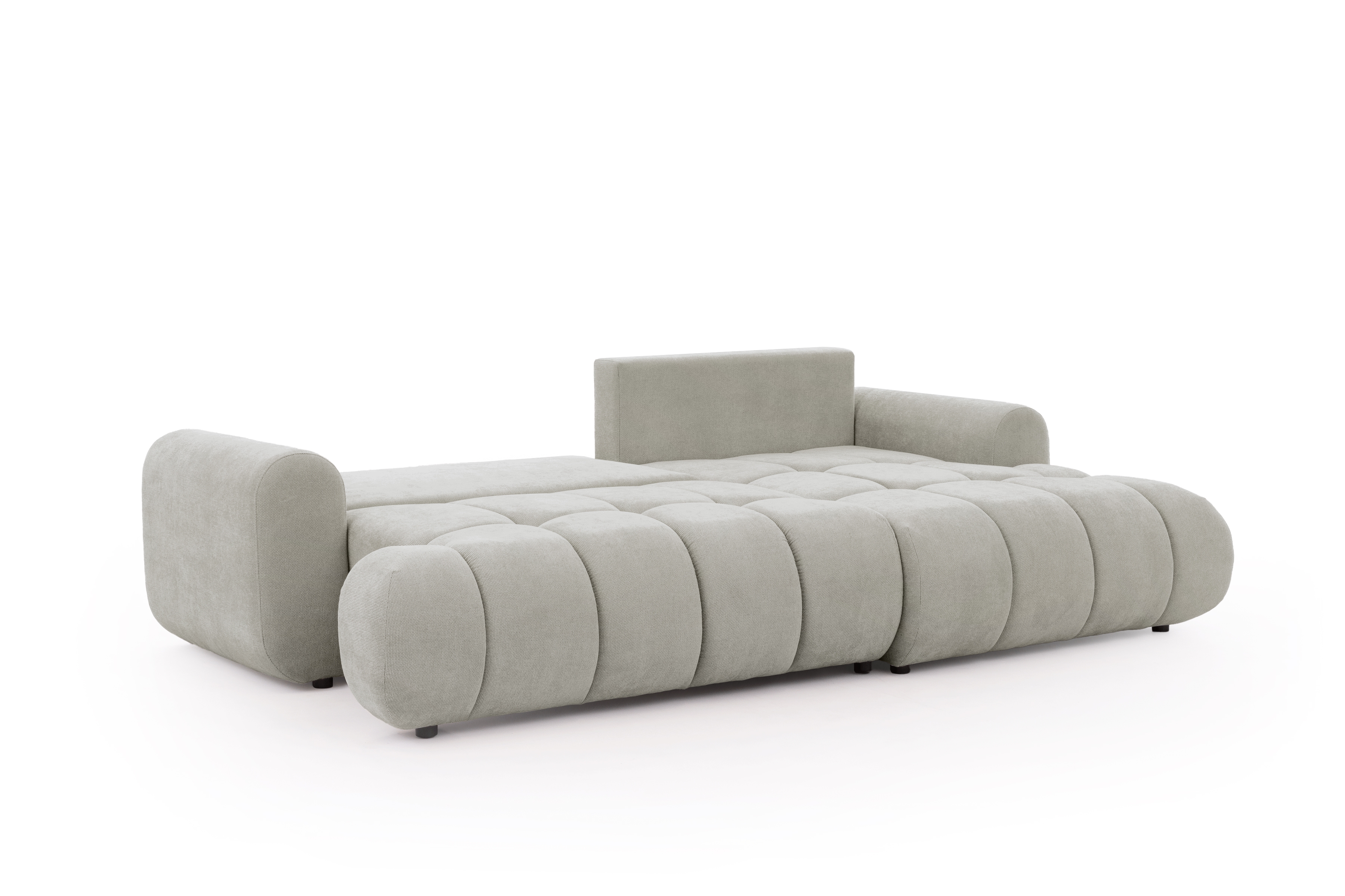 Rohová sedačka Lutario Mini s rozkladem pravá - šedá látka Nazar 225.03 Rohová sedací souprava Lutario Mini rozkládací pravá - šedá potahová látka Nazar 225.03