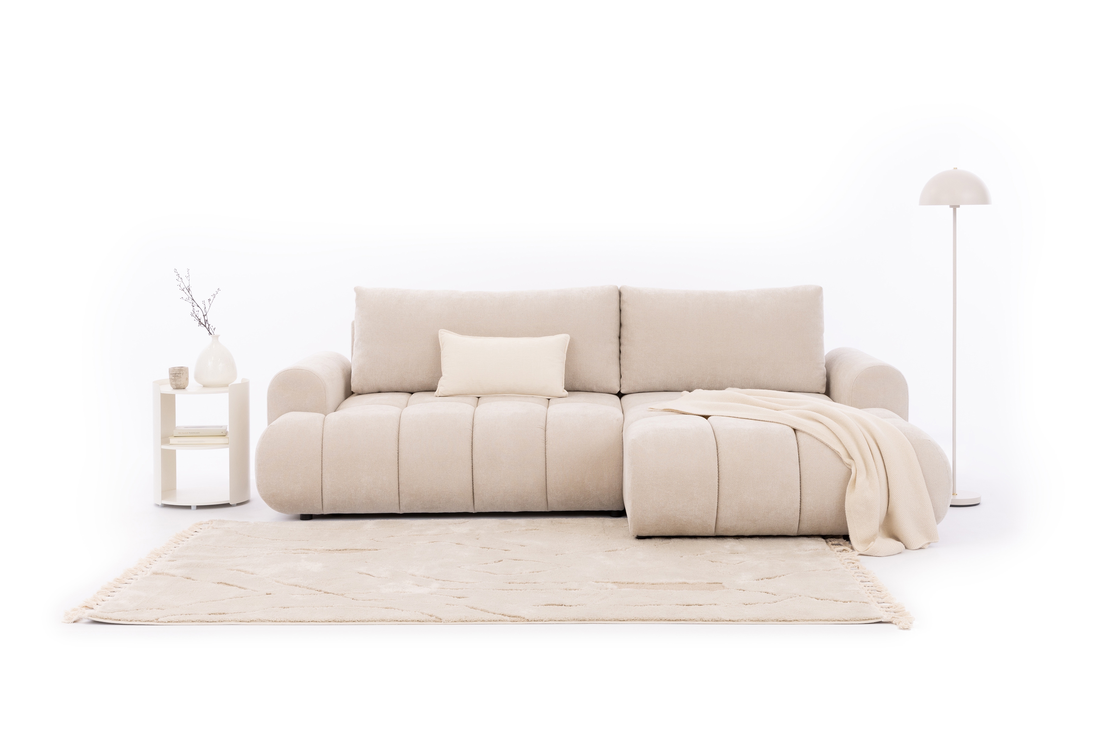 Rozkládací rohová sedací souprava Lutario Mini Rohová sedací souprava Lutario Mini rozkládací