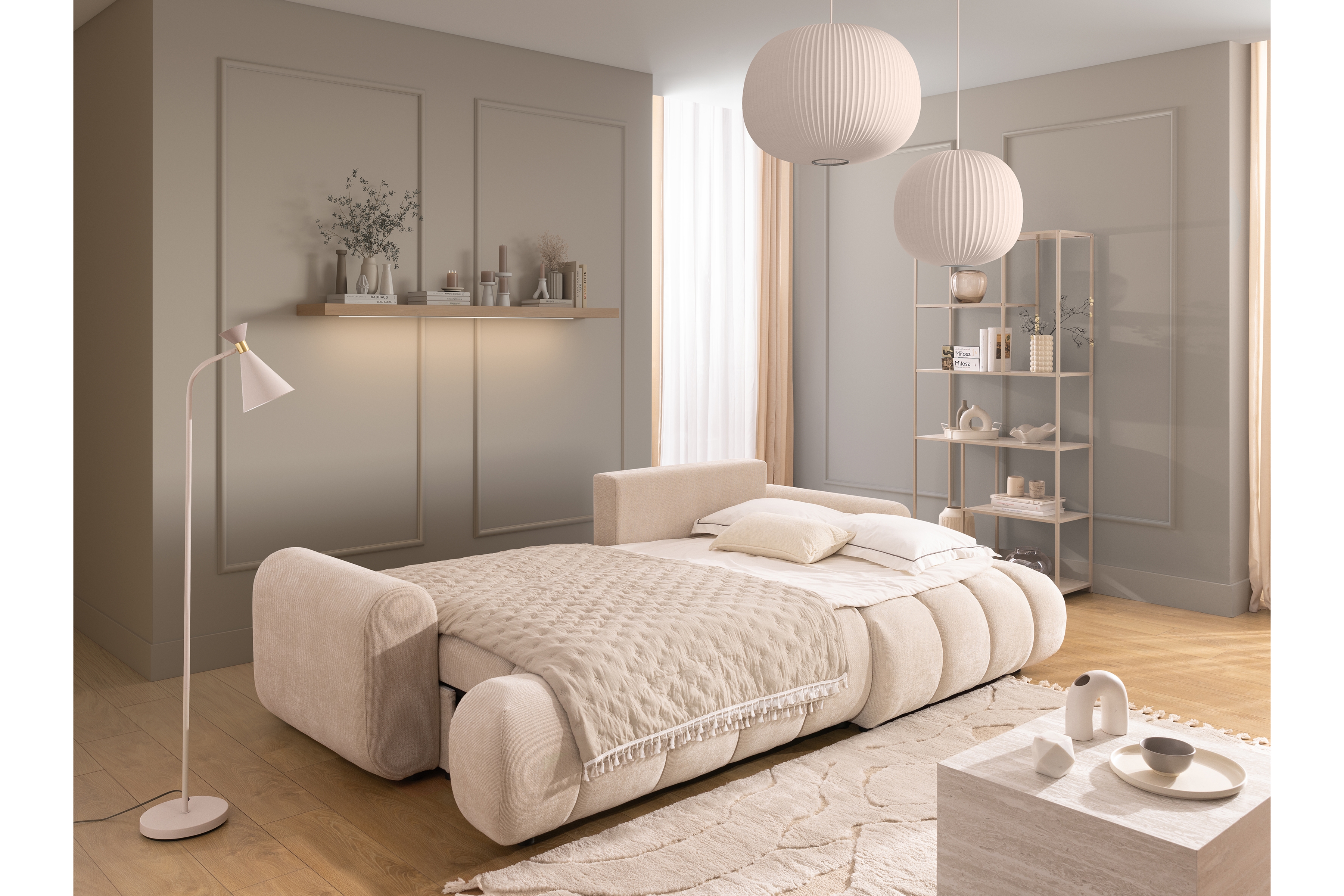 Rozkládací rohová sedací souprava Lutario Mini Rohová sedací souprava Lutario Mini rozkládací