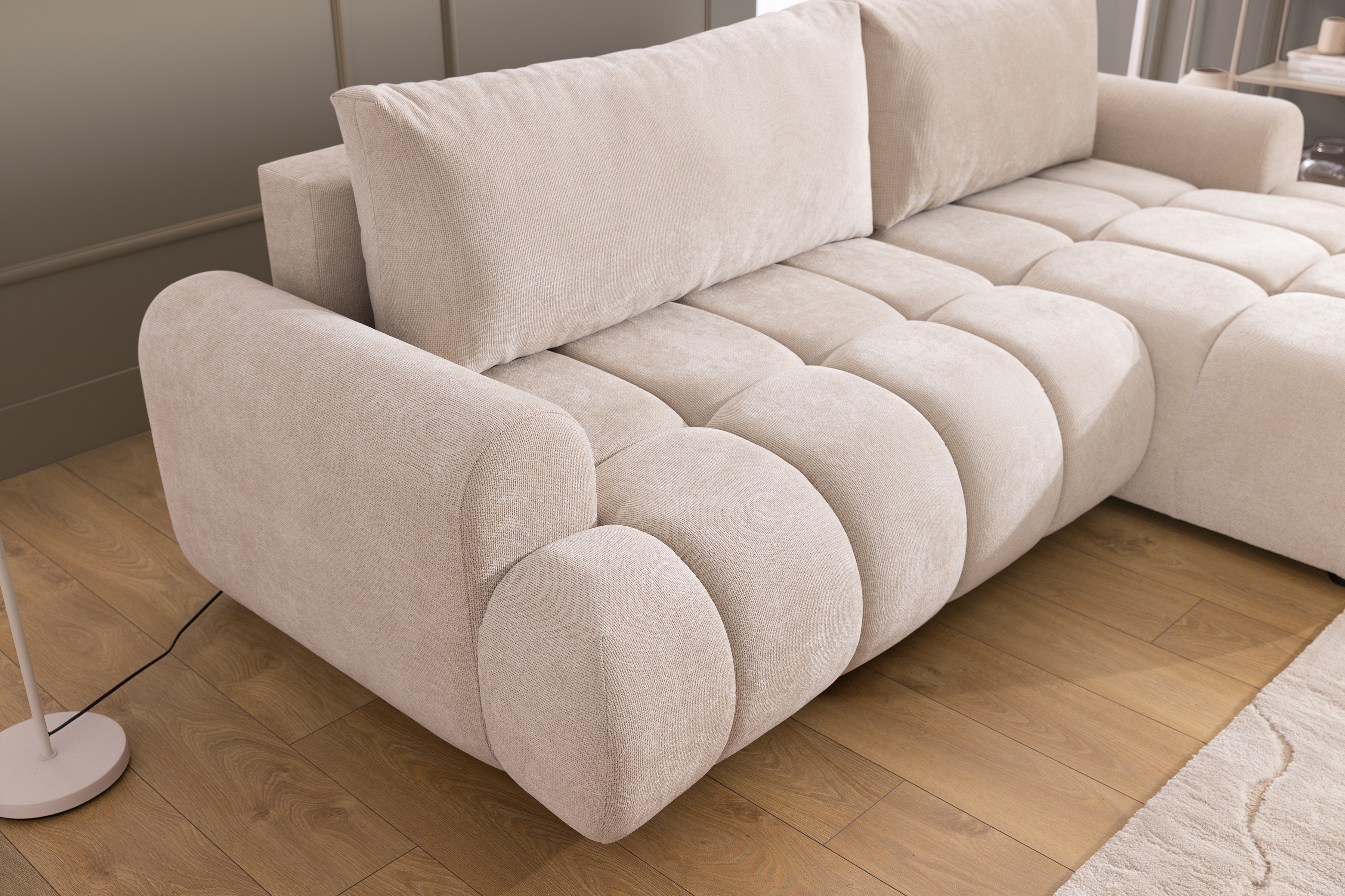 Rozkládací rohová sedací souprava Lutario Mini Rohová sedací souprava Lutario Mini rozkládací