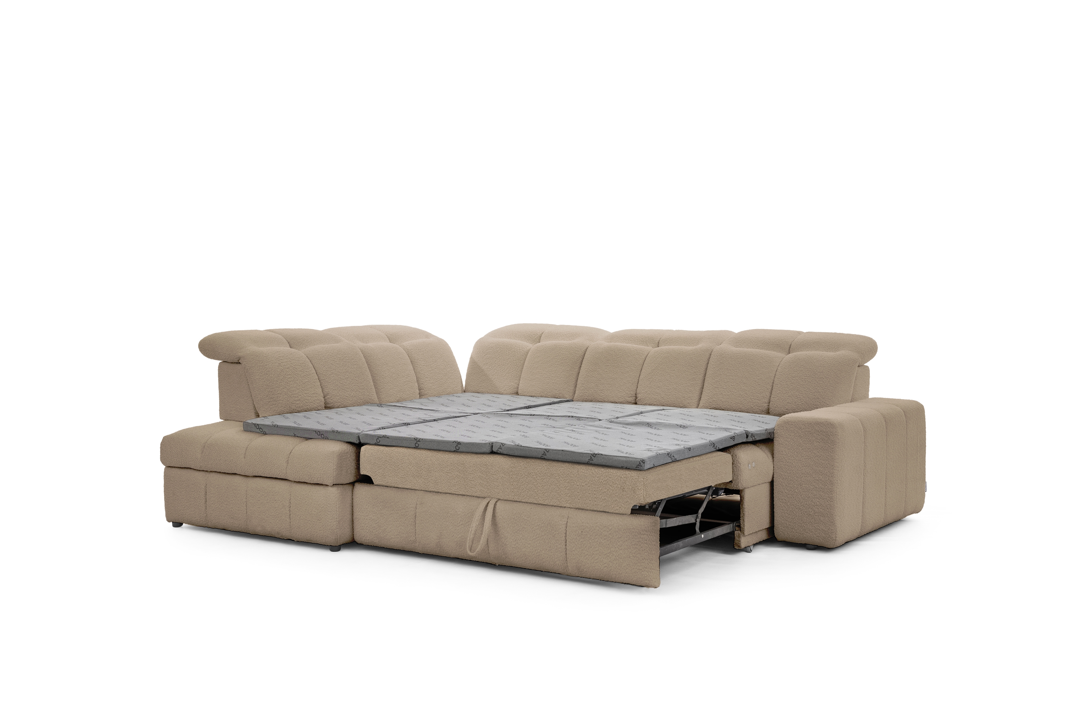 Rohová sedacia súprava Magnelio L ľavá elektrická s funkciou spania - béžová látka bouclé Catch Me 05 - Výpredaj z expozície Rohová sedacia súprava Magnelio L elektryczny s funkciou spánku Ľavá strana - Béžová boucle Catch Me 05