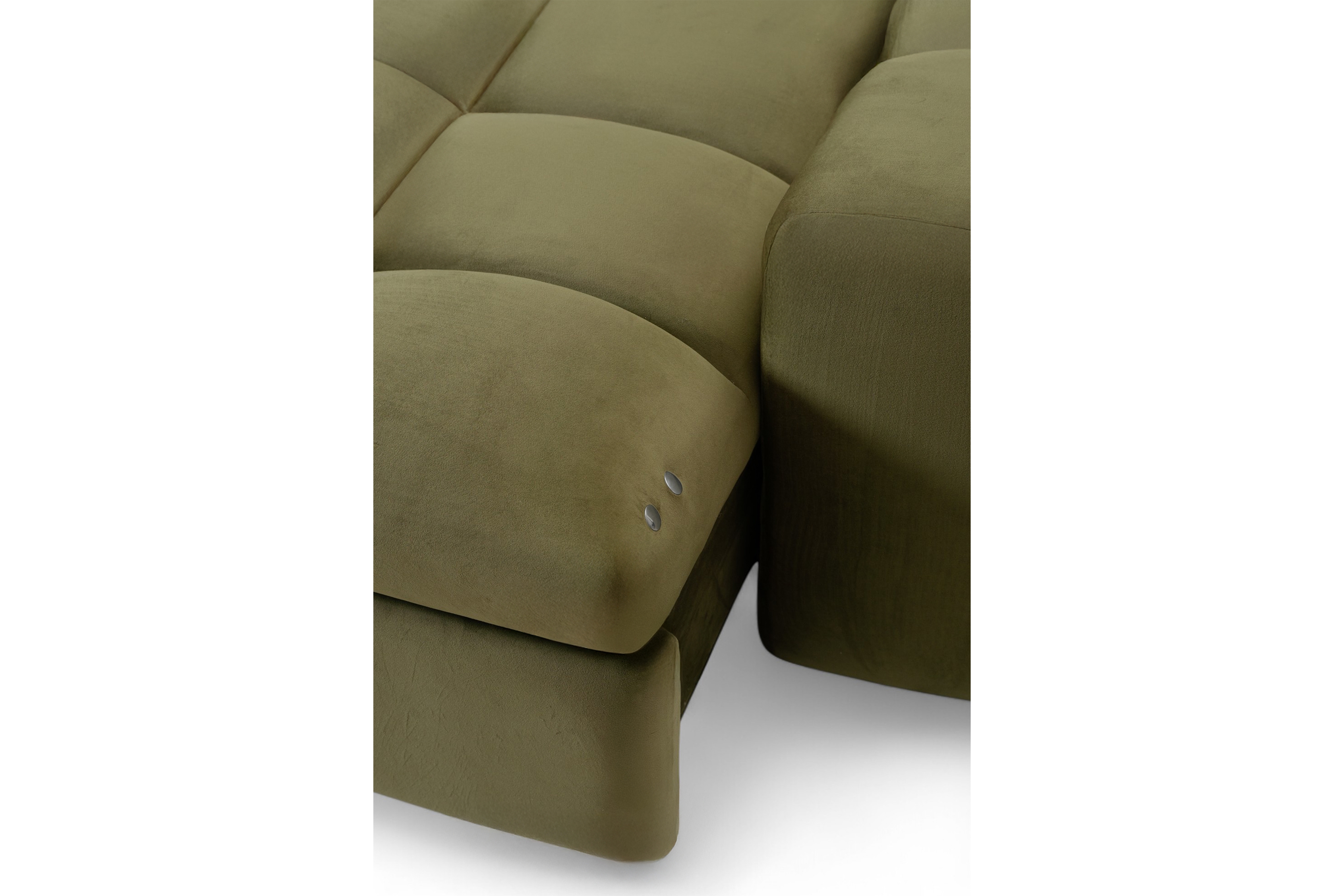 Rohová sedacia súprava Magnelio L ľavá elektrická s rozkladacou funkciou - zelený zamat Velluto 35 Rohová sedacia súprava Magnelio L elektryczny s funkciou spánku Ľavá strana - Zelený velúr Velluto 35 