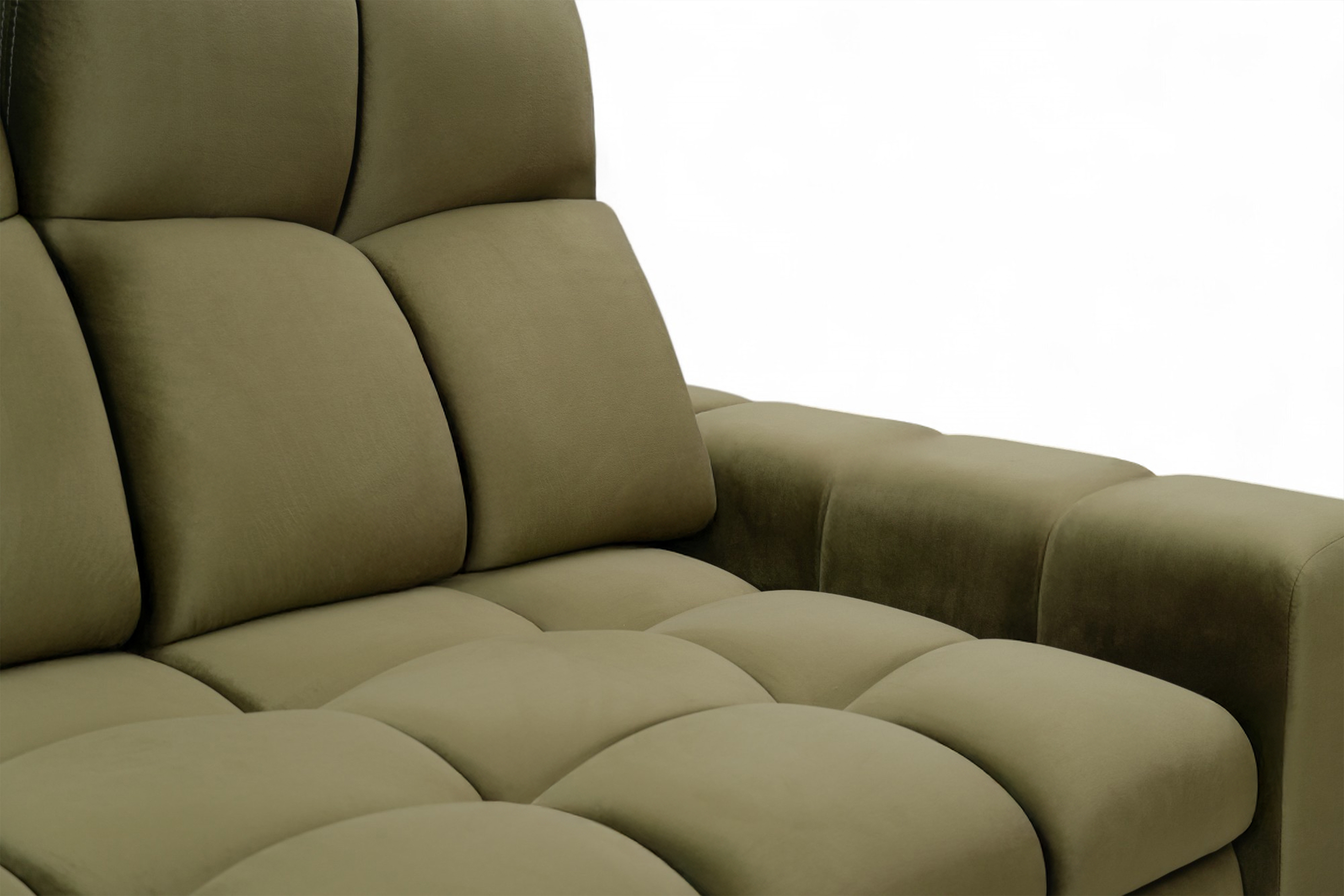 Rohová sedacia súprava Magnelio L ľavá elektrická s rozkladacou funkciou - zelený zamat Velluto 35 Rohová sedacia súprava Magnelio L elektryczny s funkciou spánku Ľavá strana - Zelený velúr Velluto 35 