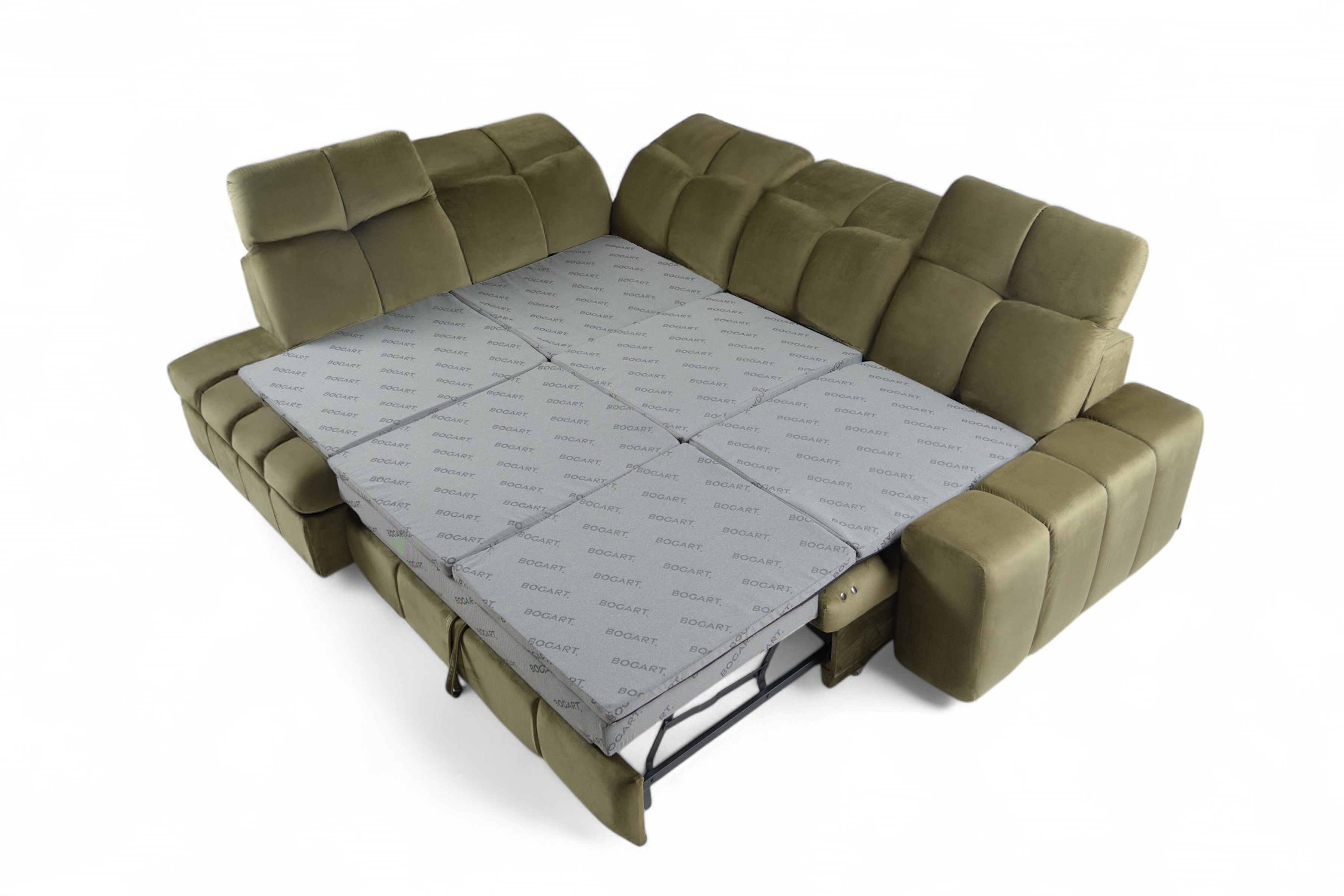 Rohová sedacia súprava Magnelio L ľavá elektrická s rozkladacou funkciou - zelený zamat Velluto 35 Rohová sedacia súprava Magnelio L elektryczny s funkciou spánku Ľavá strana - Zelený velúr Velluto 35 