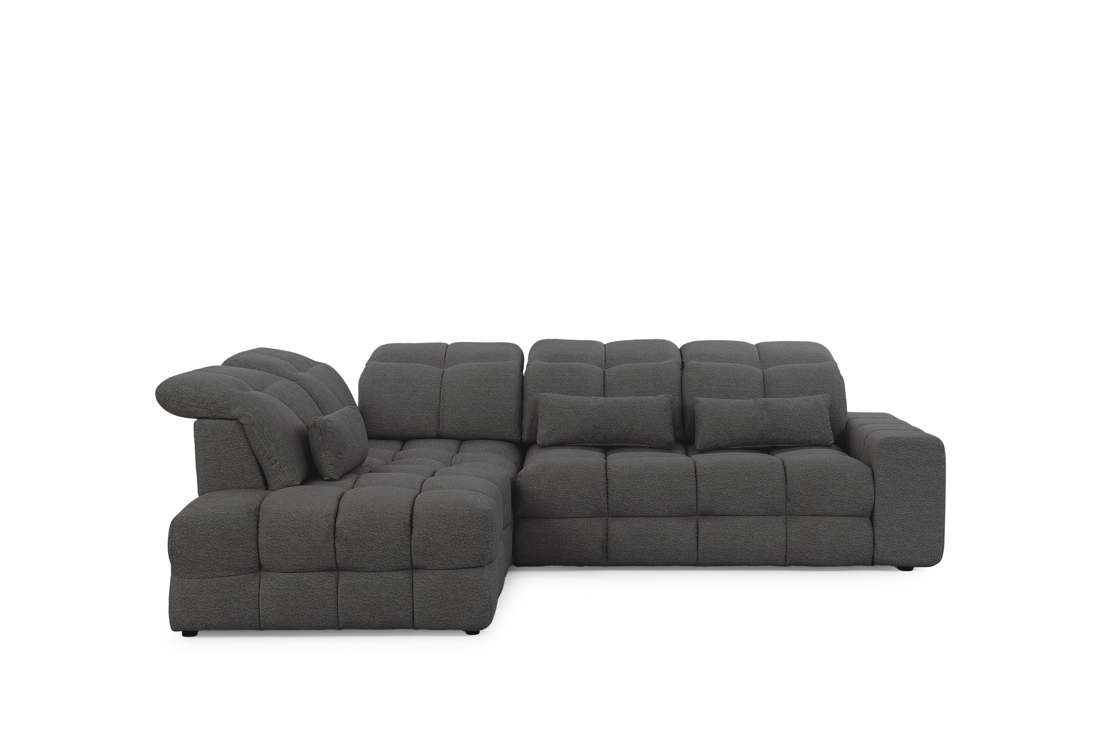 Rohová sedací souprava Magnelio Prestige L levá s elektricky výsuvným sedákem- grafitová Leo 16 Rohová sedací souprava Magnelio Prestige L z elektricky wysuwanym sedadlem levá - grafitová potahová látka snadno čistitelný Leo 16