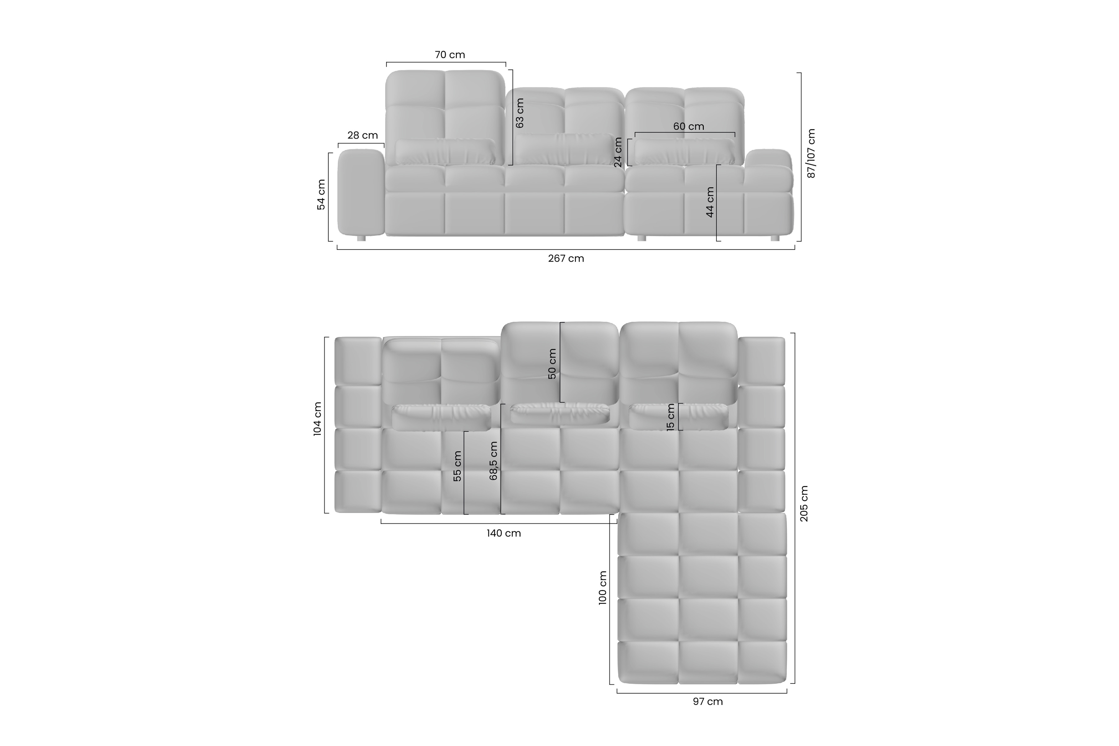 Rohová sedacia súprava Magnelio Prestige Mini s elektricky výsuvným sedákem pravá strana - Béžová látka ľahkočistiaca Leo 03  Rohová sedacia súprava Magnelio Prestige Mini s elektricky výsuvným sedákem pravá strana - Béžová látka ľahkočistiaca Leo 03 