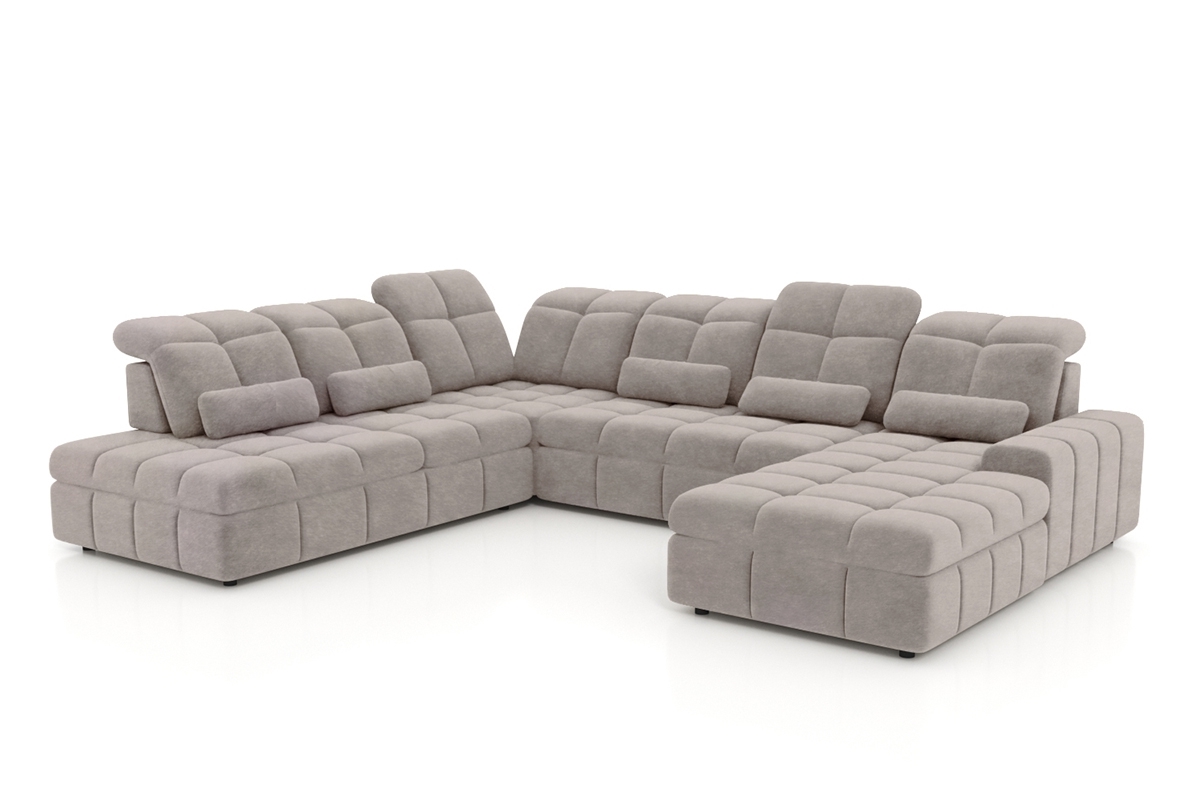 Rohová sedacia súprava Magnelio U II elektrická s funkciou spania ľavá - béžová čistiaca látka Zoya 02 Rohová sedacia súprava Magnelio U II elektryczny s funkciou spánku Ľavá strana - Béžová dzianina ľahkočistiaca Zoya 02