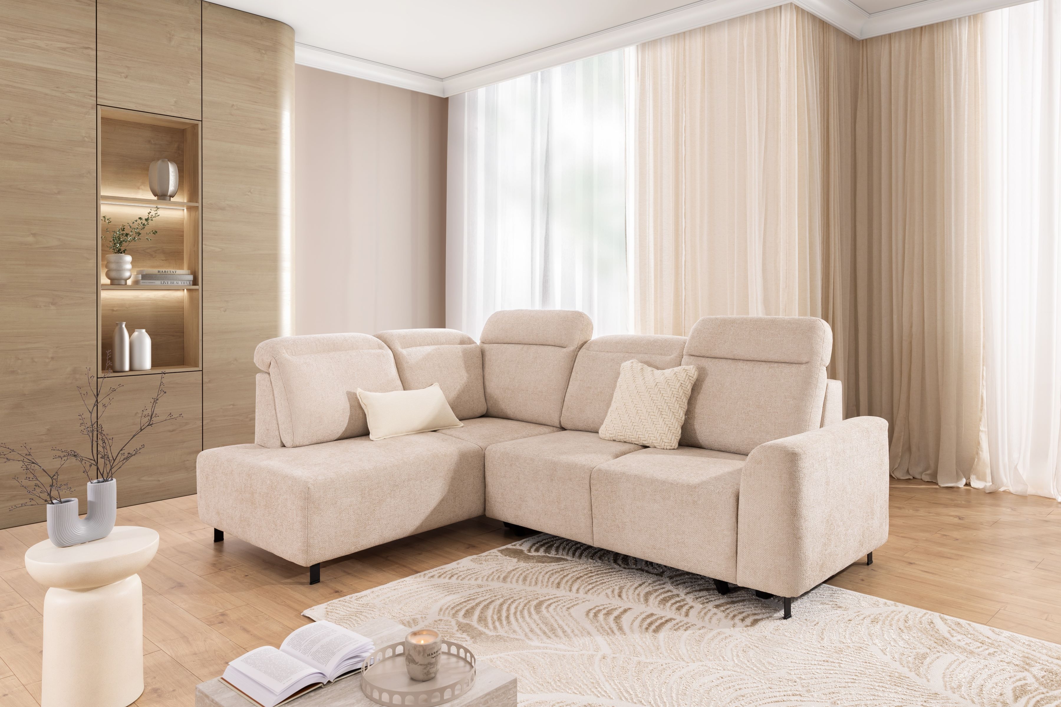 Rozkladacia rohová sedacia súprava Magnis L ľavá Rohová sedacia súprava Magnis L Ľavá strana