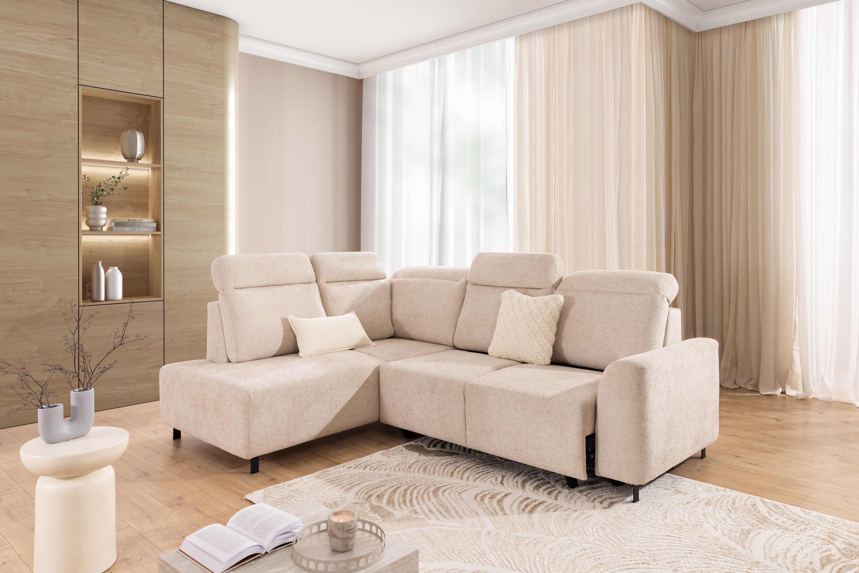 Rozkladacia rohová sedacia súprava Magnis L ľavá Rohová sedacia súprava Magnis L Ľavá strana