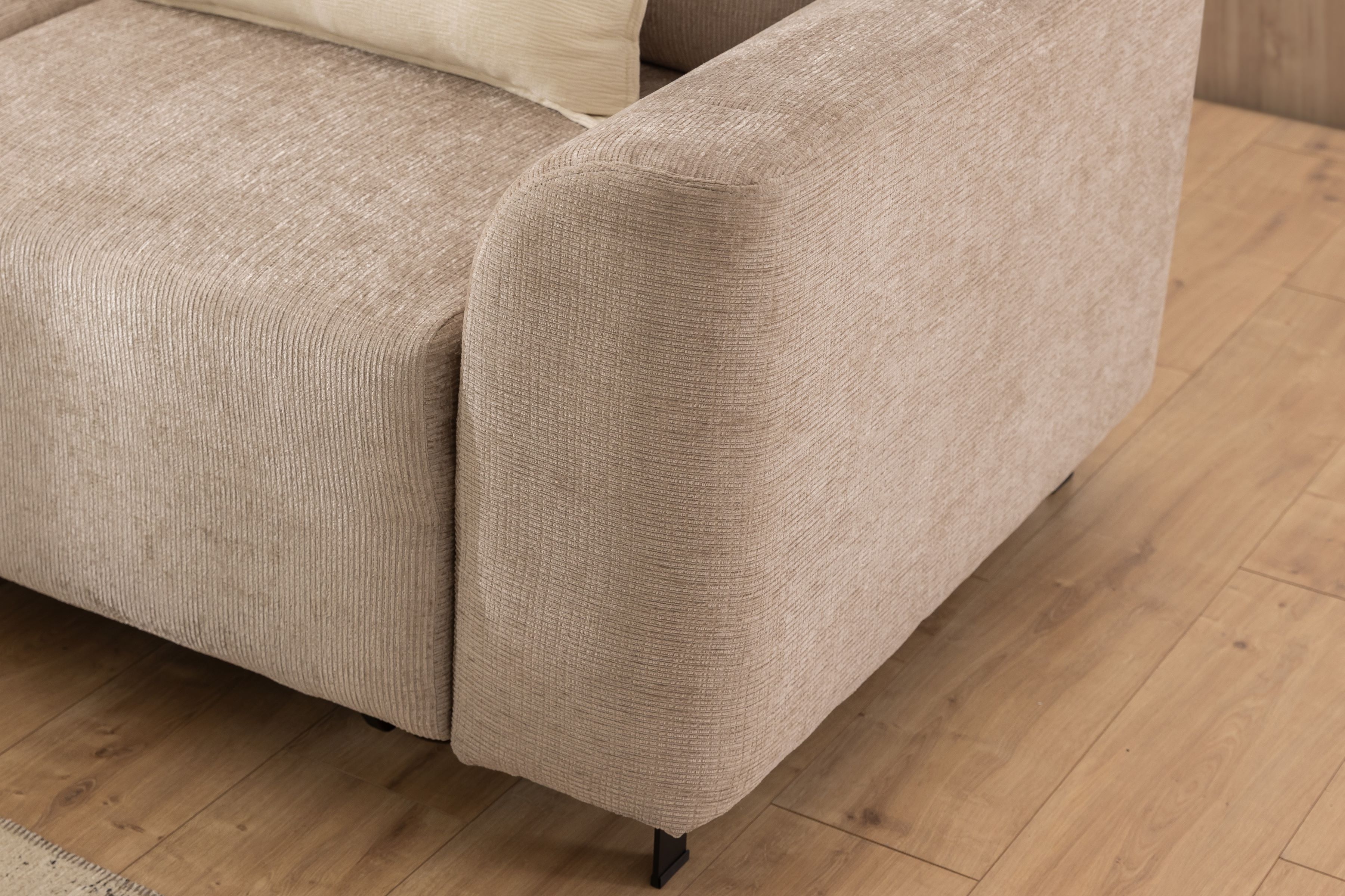 Rohová sedacia súprava Magnis L ľavá s funkciou spania - béžový šenil Sierra 744 Rohová sedacia súprava Magnis L s funkciou spánku Ľavá strana - béžový šenil Sierra 744