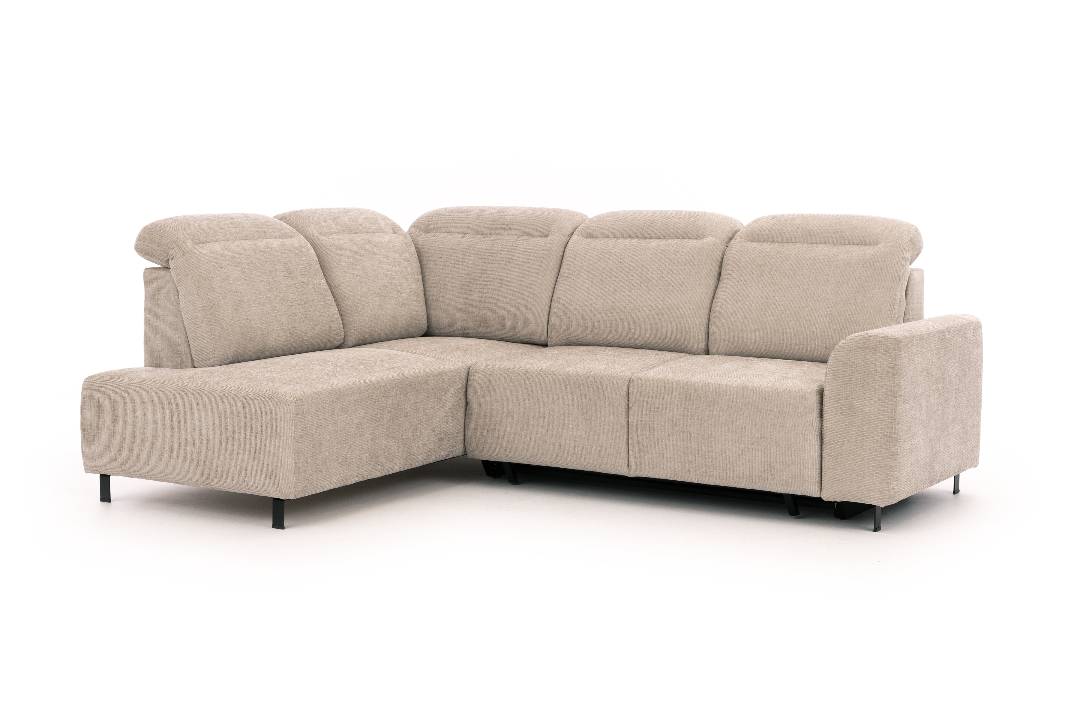 Rohová sedacia súprava Magnis L ľavá s funkciou spania - béžový šenil Sierra 744 Rohová sedacia súprava Magnis L s funkciou spánku Ľavá strana - béžový šenil Sierra 744