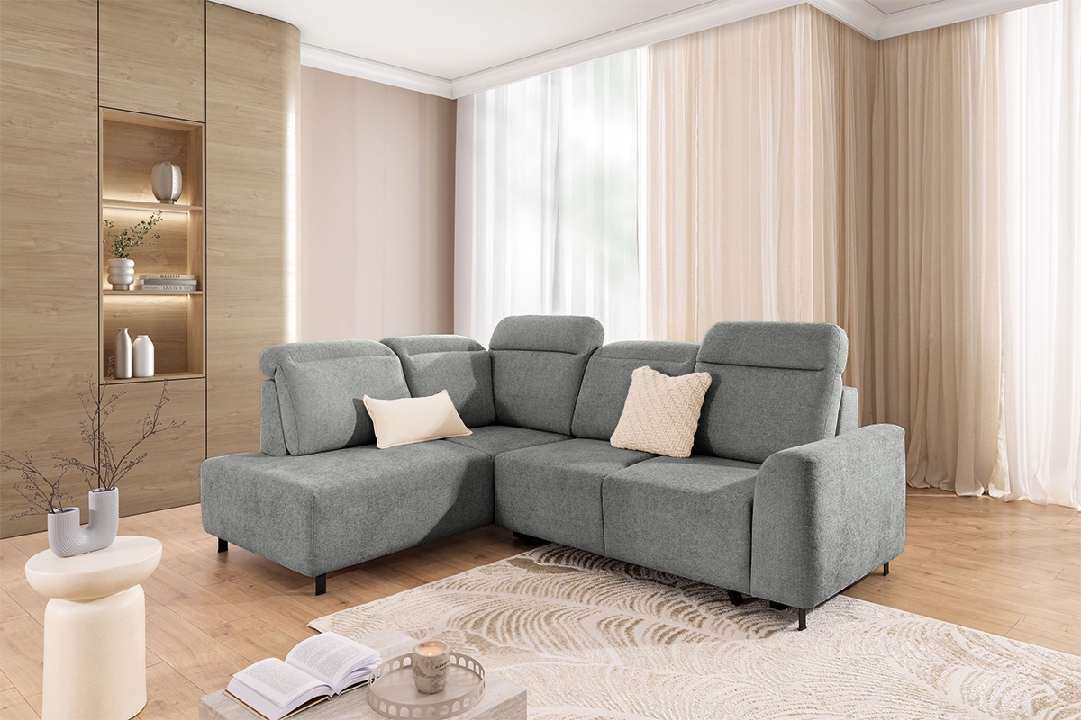 Rohová sedacia súprava Magnis L s funkciou spania ľavá - sivý šenil Perfect Harmony 85 Rohová sedacia súprava Magnis L s funkciou spánku Ľavá strana - šedý šenil Perfect harmony 85