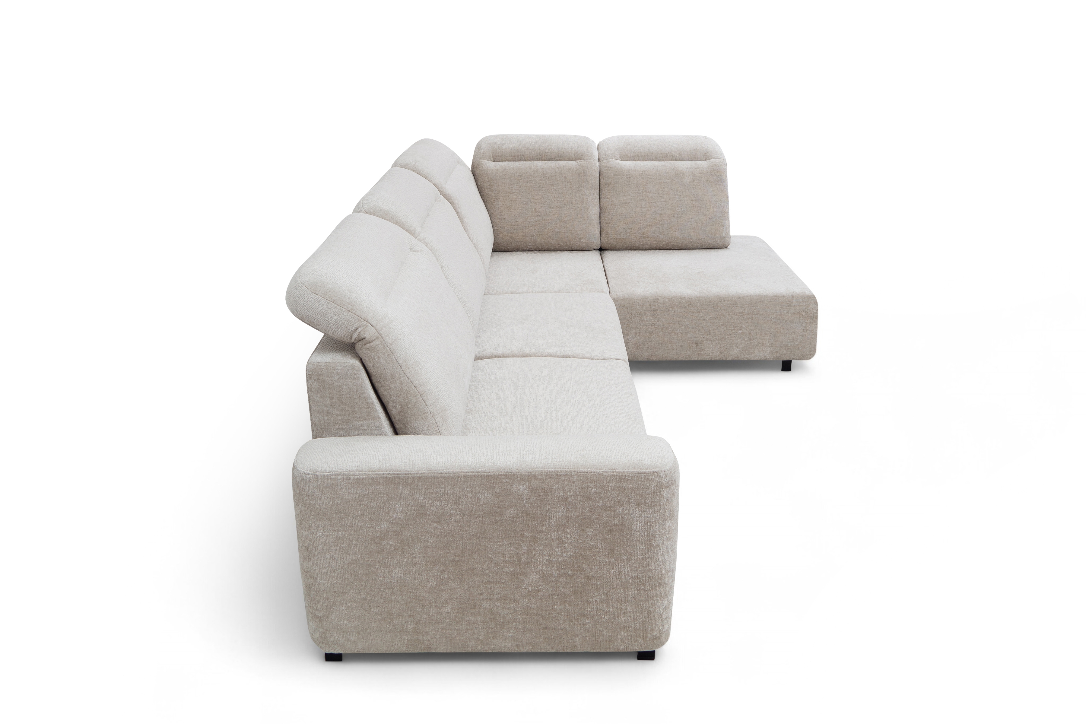 Rohová sedacia súprava Magnis L s funkciou spania pravá - béžový šenil Perfect Harmony 07 Rohová sedacia súprava Magnis L s funkciou spánku pravá strana - béžový šenil Perfect harmony 07