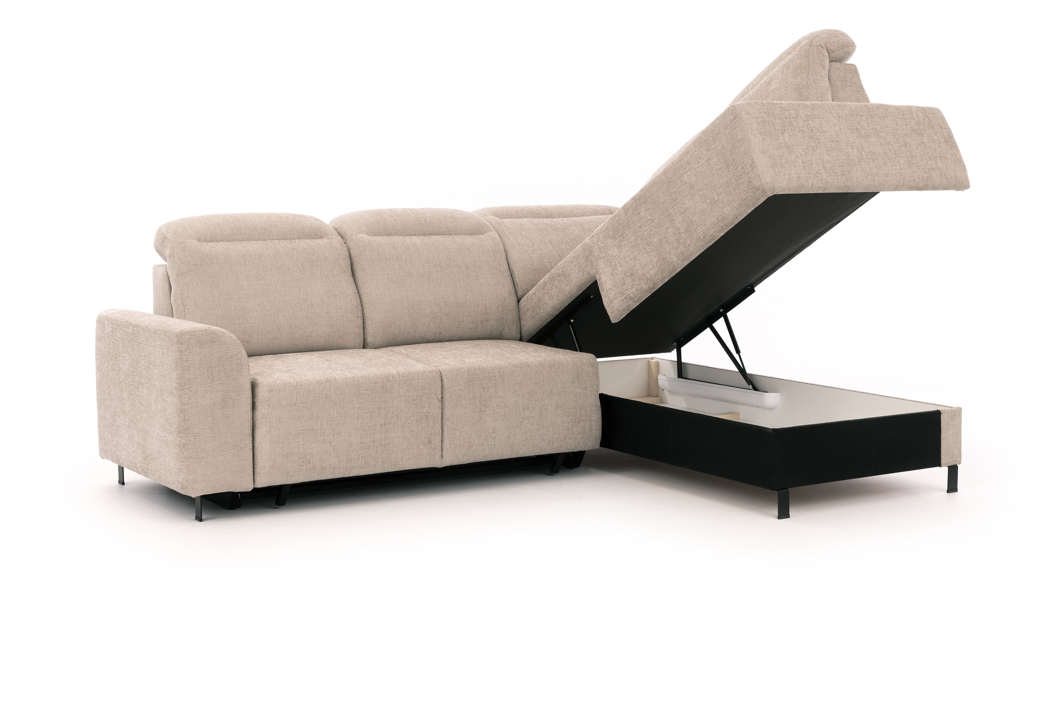 Rohová sedacia súprava Magnis L s funkciou spania pravá - béžový šenil Sierra 744 - Koncovka Série Rohová sedacia súprava Magnis L s funkciou spánku pravá strana - béžový šenil Sierra 744 - Koncovka Série