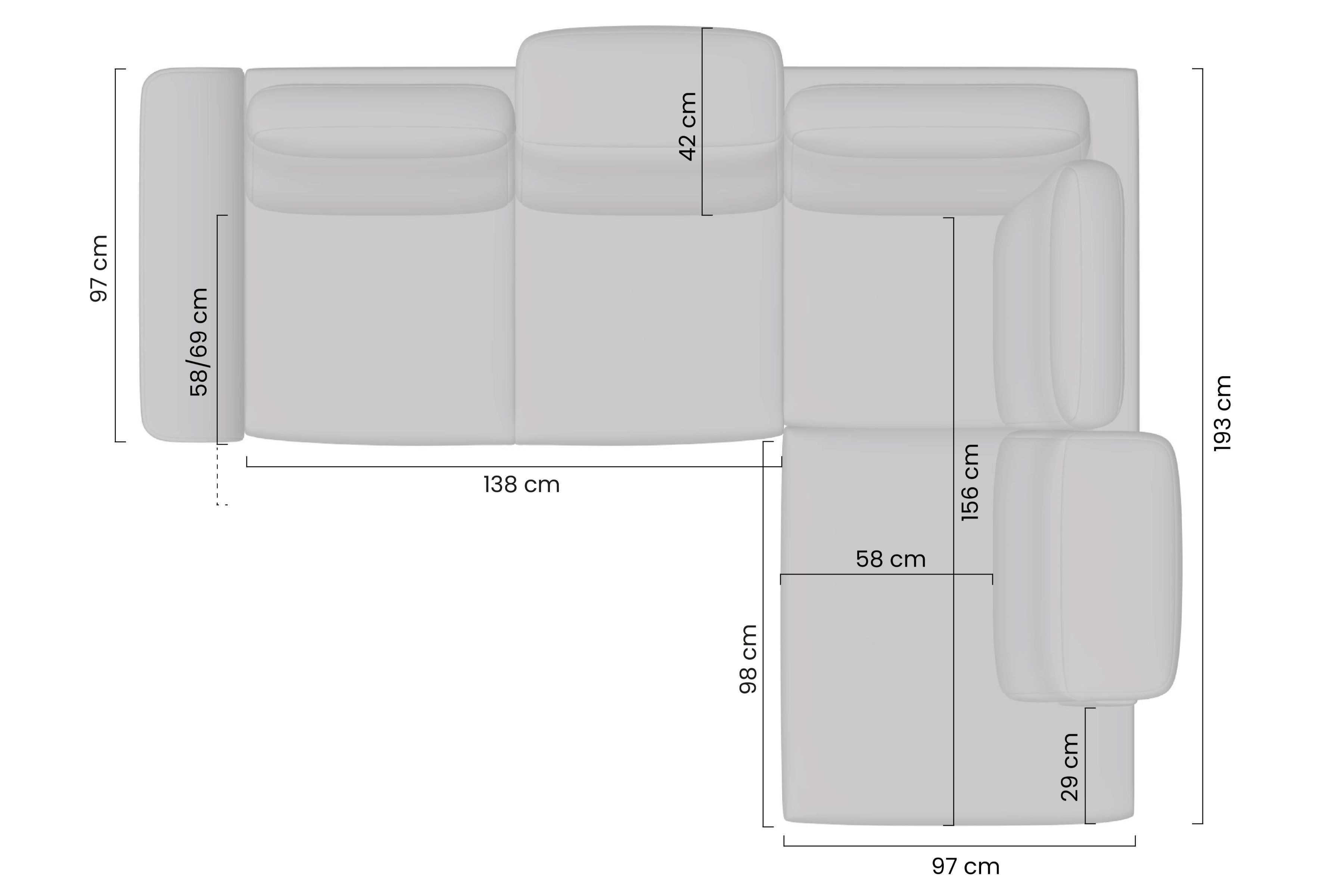 Rohová pohovka Magnis L pravá s funkcí spánku - béžový szenil Sierra 744 Rohová sedací souprava Magnis L rozkládací pravá - béžová šenil Sierra 744