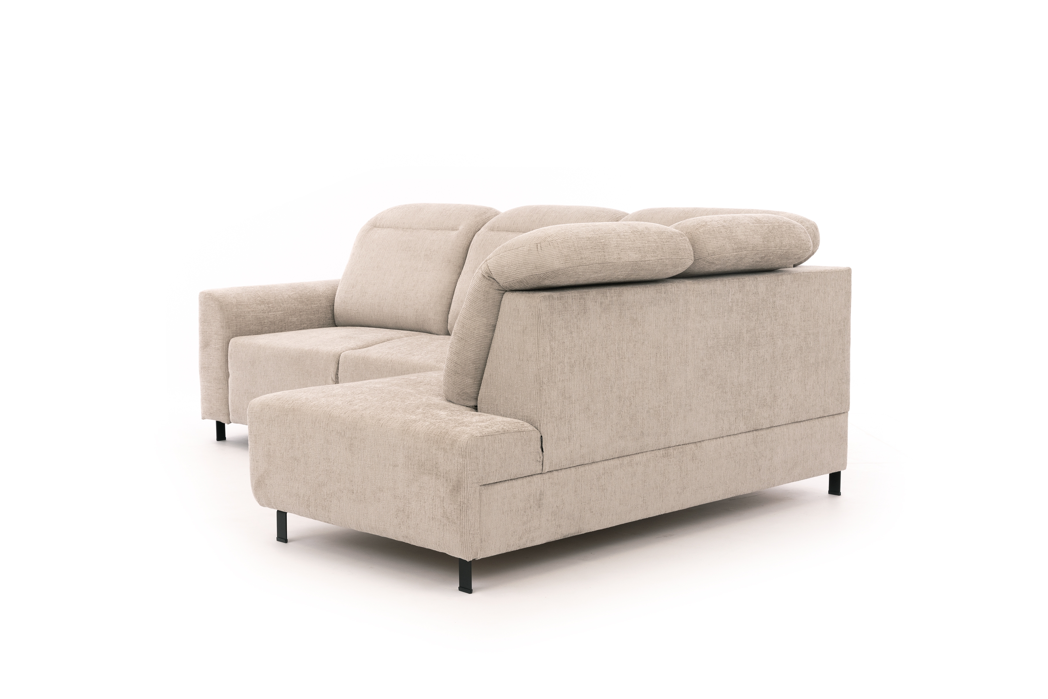 Rohová pohovka Magnis L pravá s funkcí spánku - béžový szenil Sierra 744 Rohová sedací souprava Magnis L rozkládací pravá - béžová šenil Sierra 744