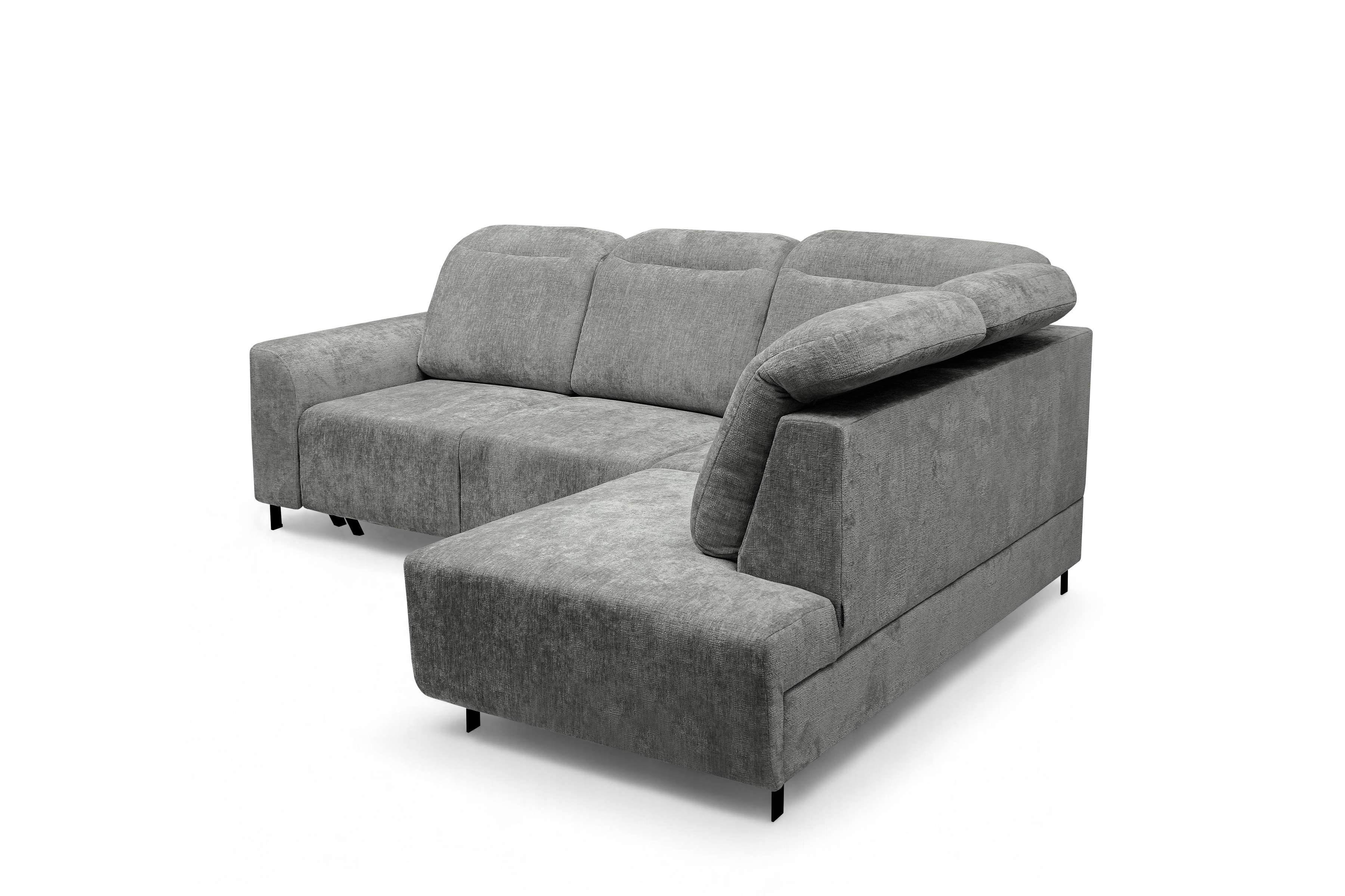 Rohová sedacia súprava Magnis L s funkciou spania pravá - sivý šenil Perfect Harmony 85 Rohová sedacia súprava Magnis L s funkciou spánku pravá strana - šedý šenil Perfect harmony 85