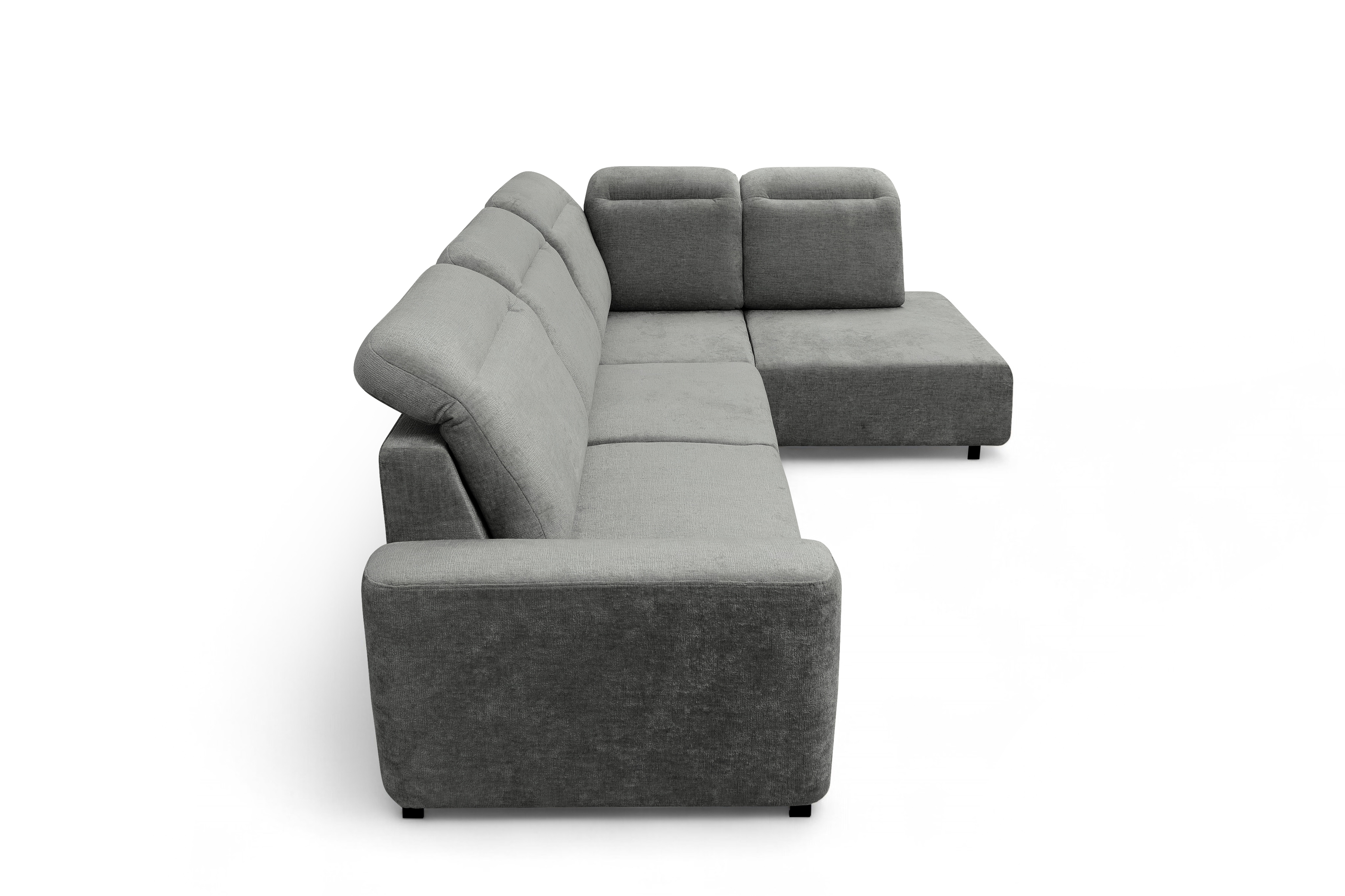 Rohová sedacia súprava Magnis L s funkciou spania pravá - sivý šenil Perfect Harmony 85 Rohová sedacia súprava Magnis L s funkciou spánku pravá strana - šedý šenil Perfect harmony 85