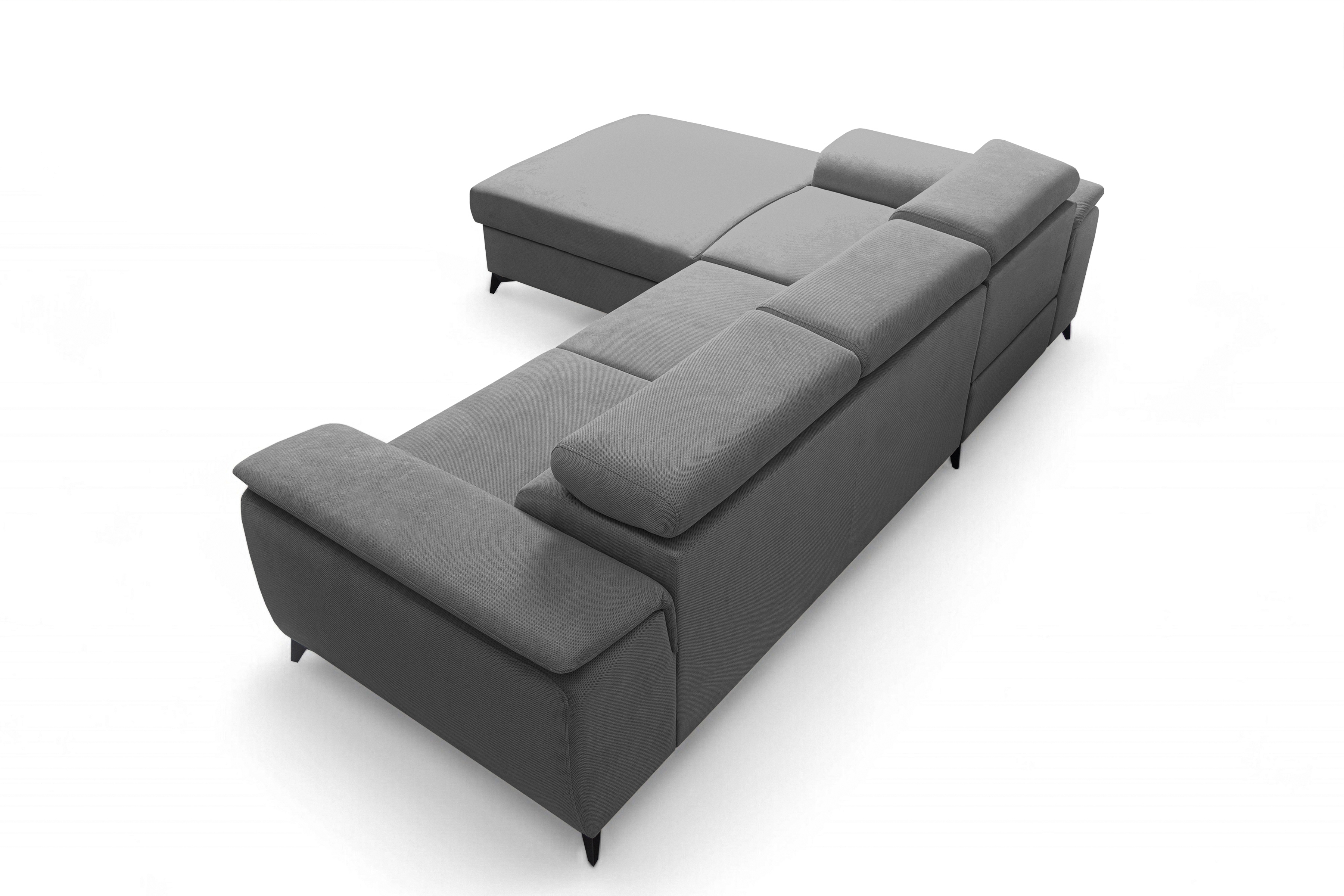 Rozkladacia rohová sedacia súprava Monrose Mini ľavá - sivý plyš Pretty 17 Rohová sedacia súprava Monrose L II s funkciou spánku Ľavá strana - šedý plusz Pretty 17 