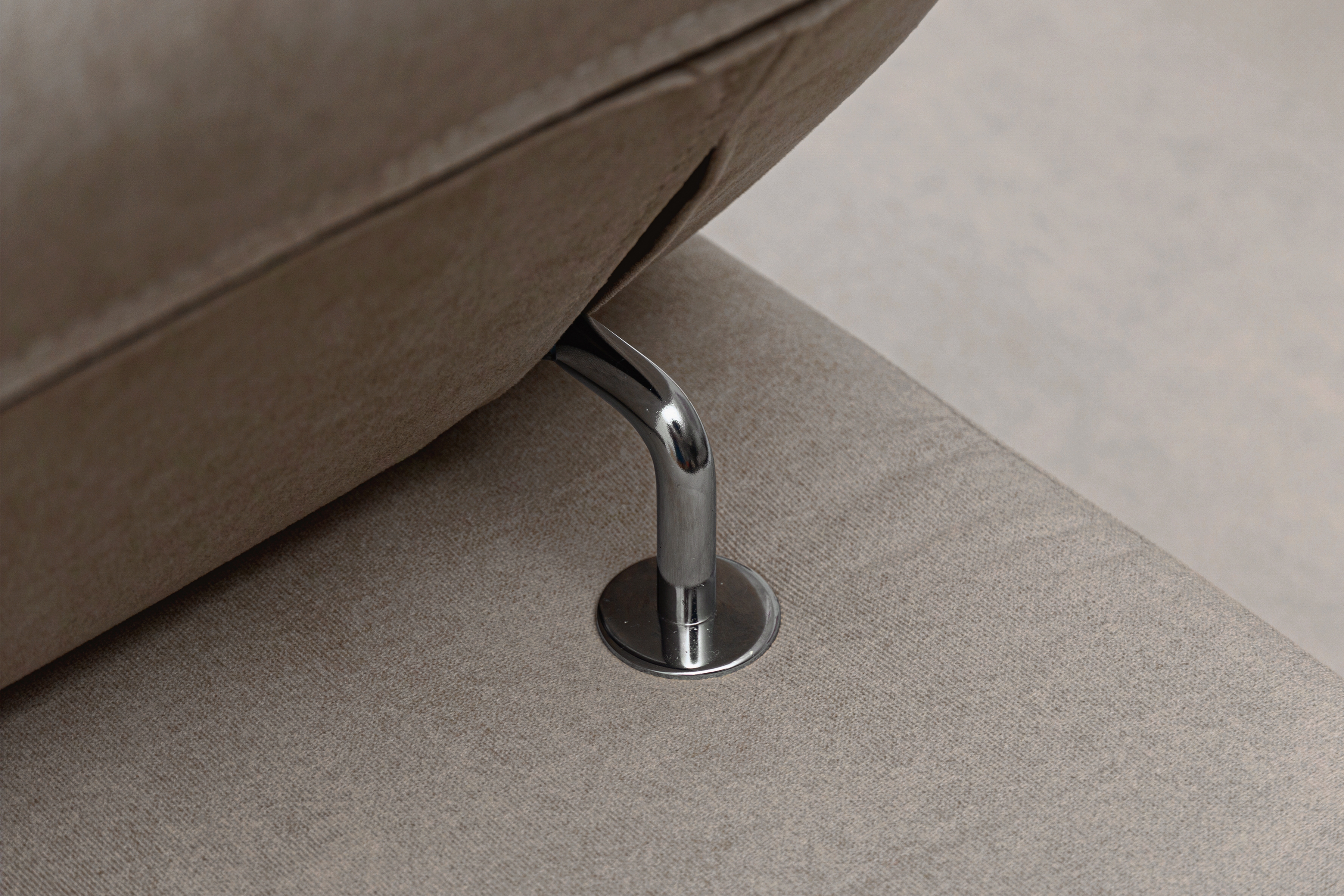 Rohová pohovka Monrose L levá s funkcí spánku - béžový welvet Zetta 291 Rohová sedací souprava Monrose L rozkládací levá - béžová welwet latwoczyszczacy Zetta 291