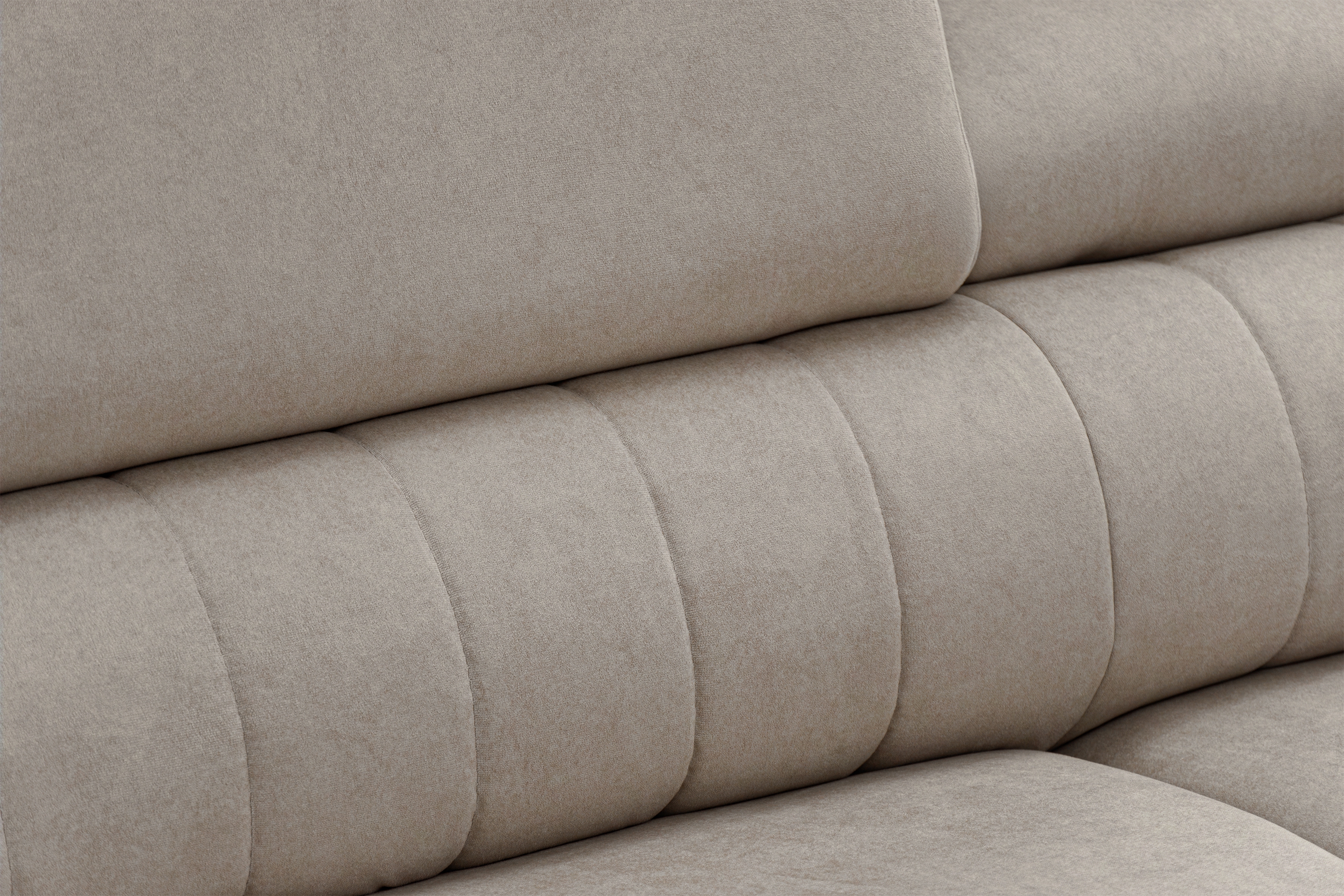 Rohová pohovka Monrose L levá s funkcí spánku - béžový welvet Zetta 291 Rohová sedací souprava Monrose L rozkládací levá - béžová welwet latwoczyszczacy Zetta 291