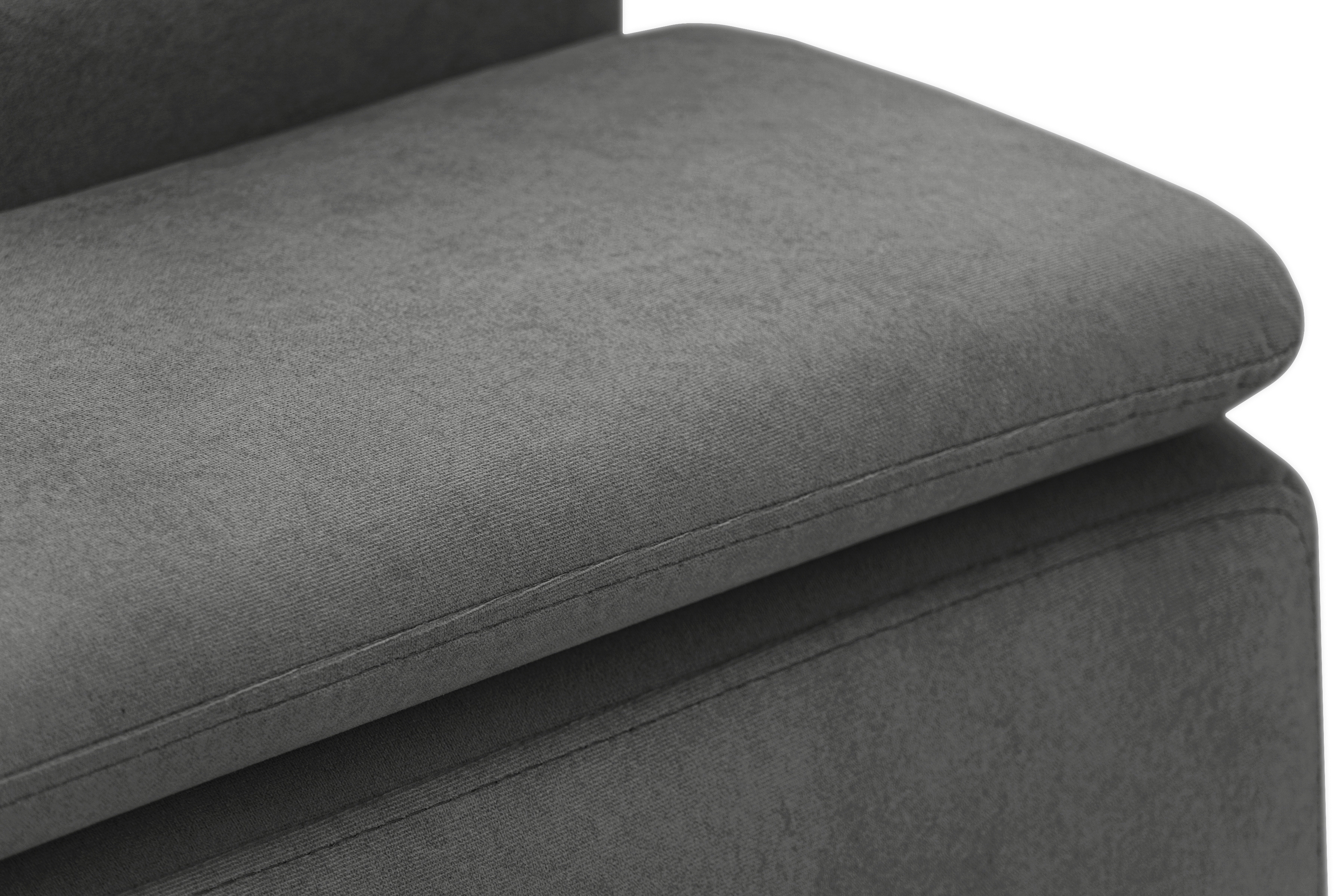 Rohová pohovka Monrose L levá s funkcí spánku - šedý welvet Zetta 303 Rohová sedací souprava Monrose L rozkládací levá - šedá welwet latwoczyszczacy Zetta 303 