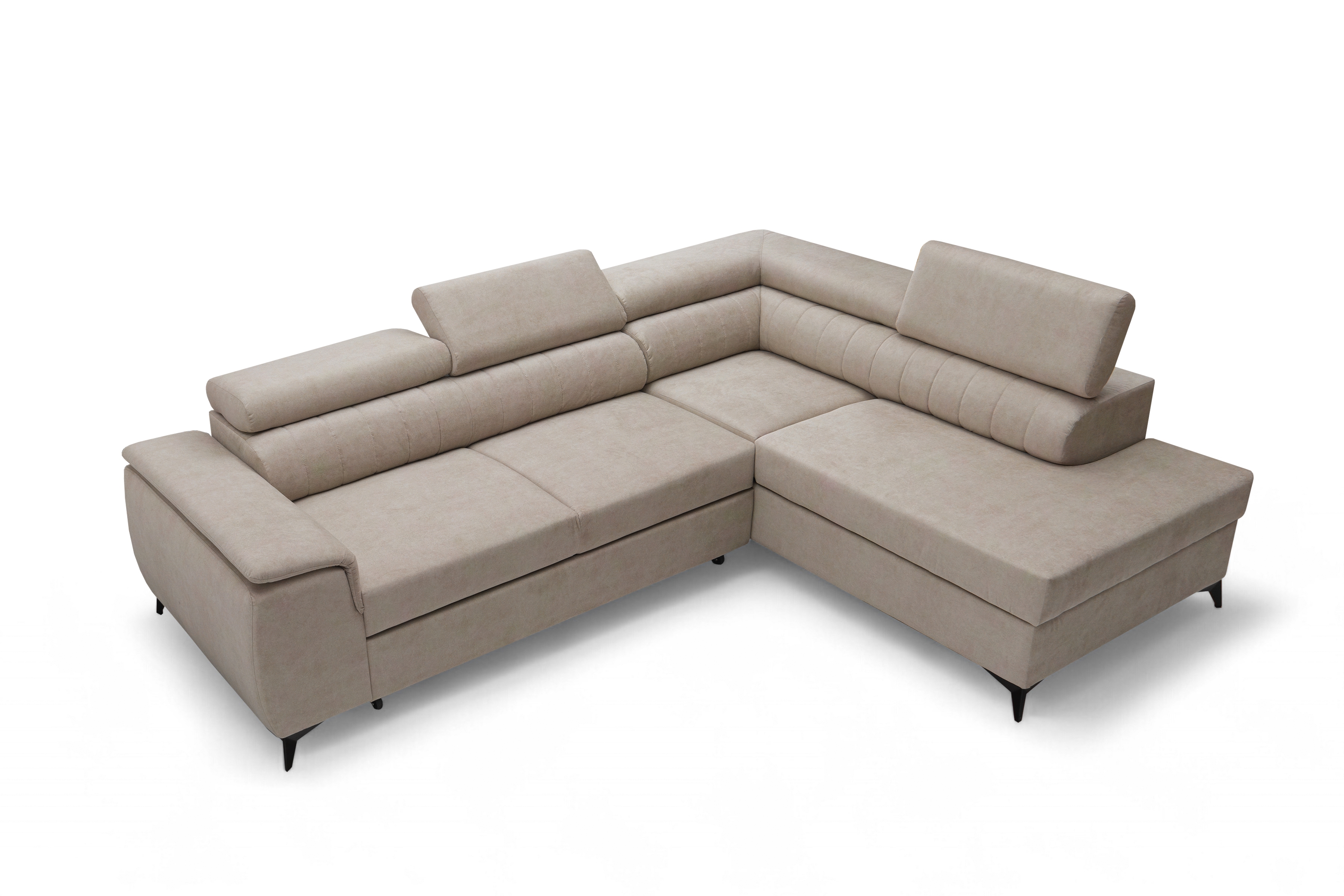 Rohová sedacia súprava Monrose L s funkciou spánku pravá strana - béžový zamat ľahkočistiaci Zetta 291 Rohová sedacia súprava Monrose L s funkciou spánku pravá strana - béžový zamat ľahkočistiaci Zetta 291