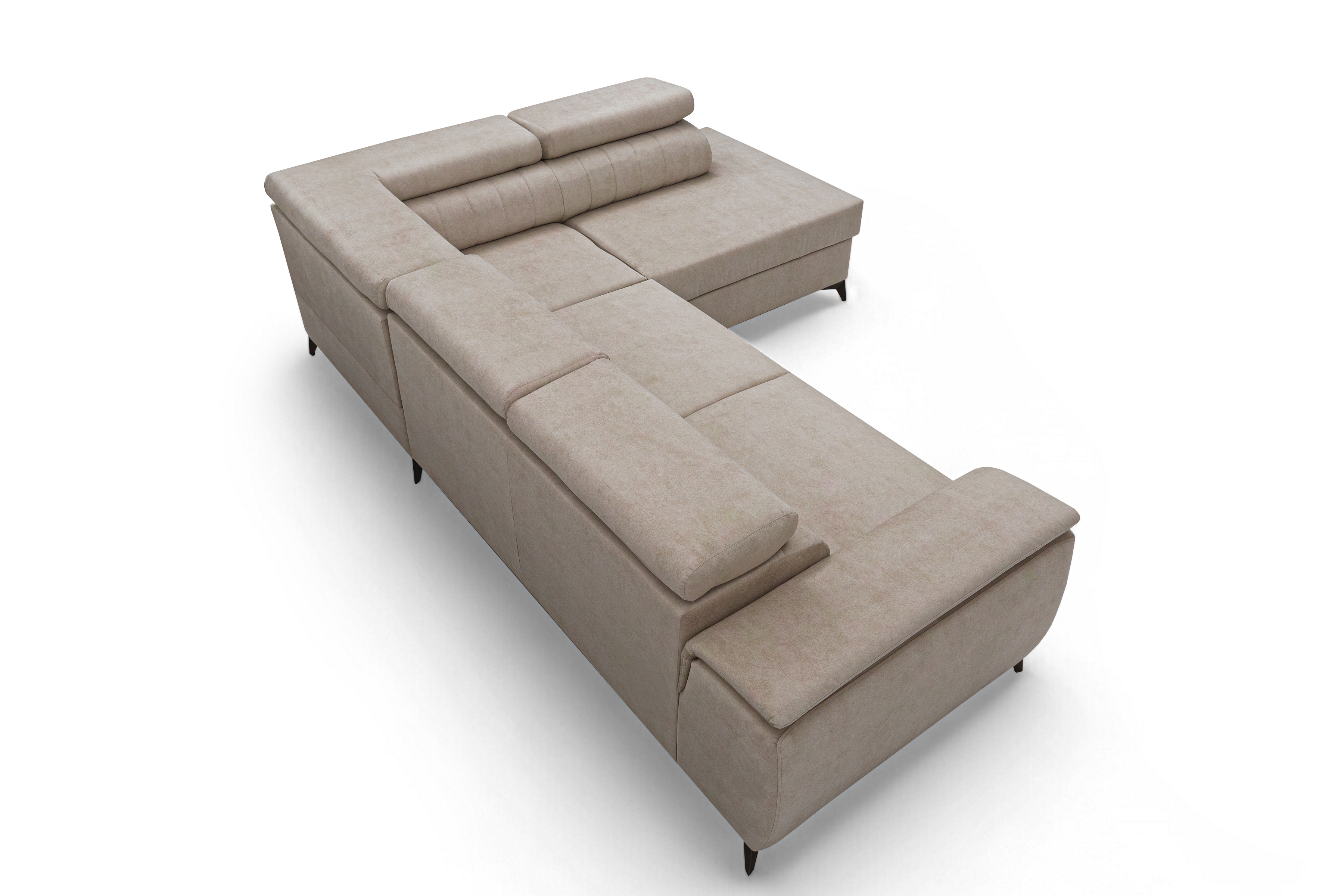 Rohová sedacia súprava Monrose L s funkciou spánku pravá strana - béžový zamat ľahkočistiaci Zetta 291 Rohová sedacia súprava Monrose L s funkciou spánku pravá strana - béžový zamat ľahkočistiaci Zetta 291