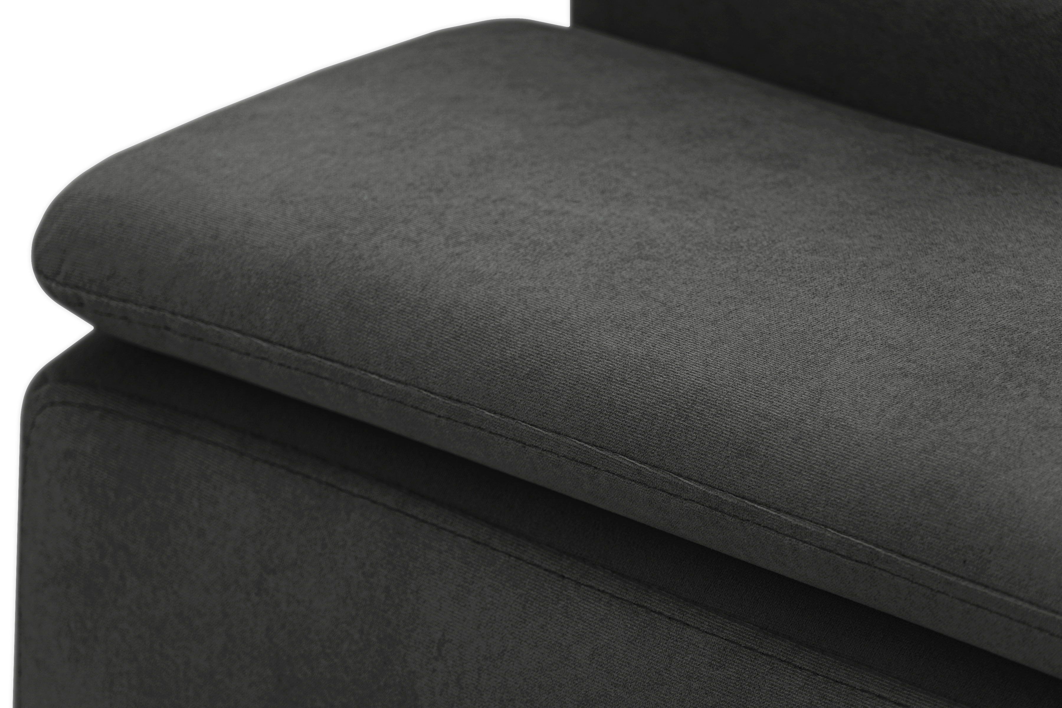 Rohová pohovka Monrose L pravá s funkcí spánku - tmavě šedý welvet Zetta 305 Rohová sedací souprava Monrose L rozkládací pravá - tmavě šedá welwet latwoczyszczacy Zetta 305