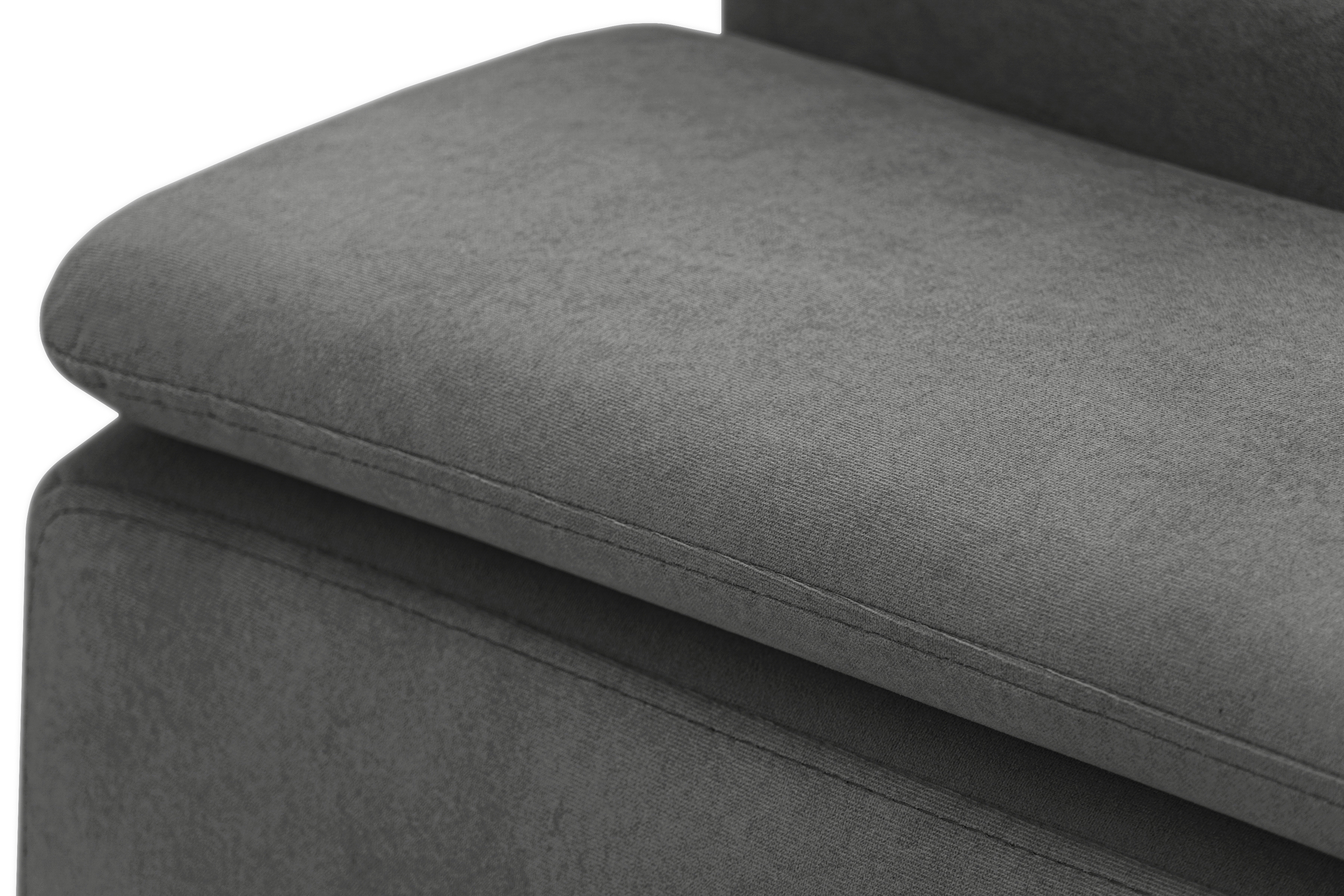 Rohová pohovka Monrose L pravá s funkcí spánku - šedý welvet Zetta 303 Rohová sedací souprava Monrose L rozkládací pravá - šedá welwet latwoczyszczacy Zetta 303