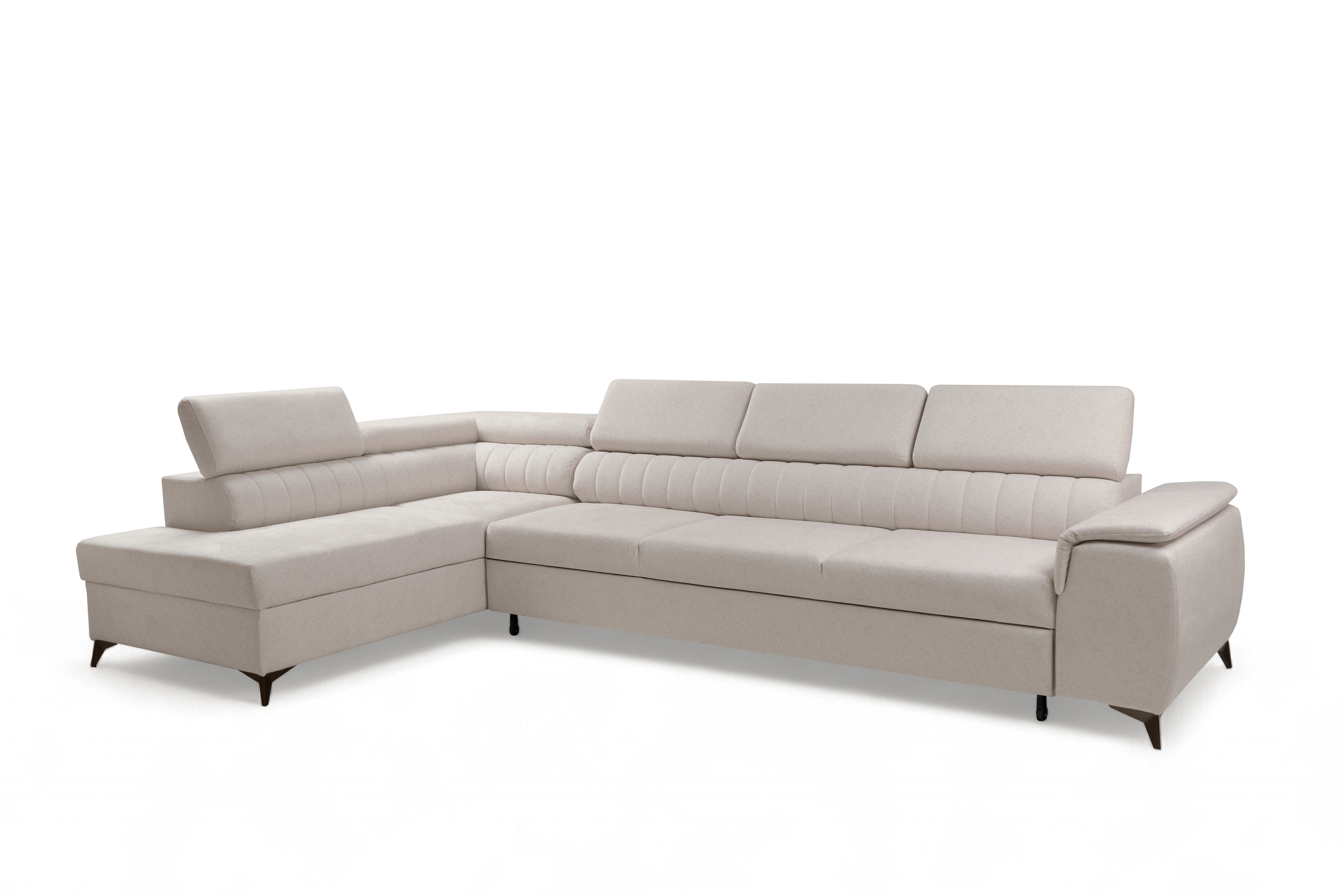 Rohová sedacia súprava Monrose Maxi s funkciou spania ľavá - krémová pletenina Ado 1601 Rohová sedacia súprava Monrose Maxi s funkciou spánku Ľavá strana - kremowa plecionka Ado 1601 Halva 