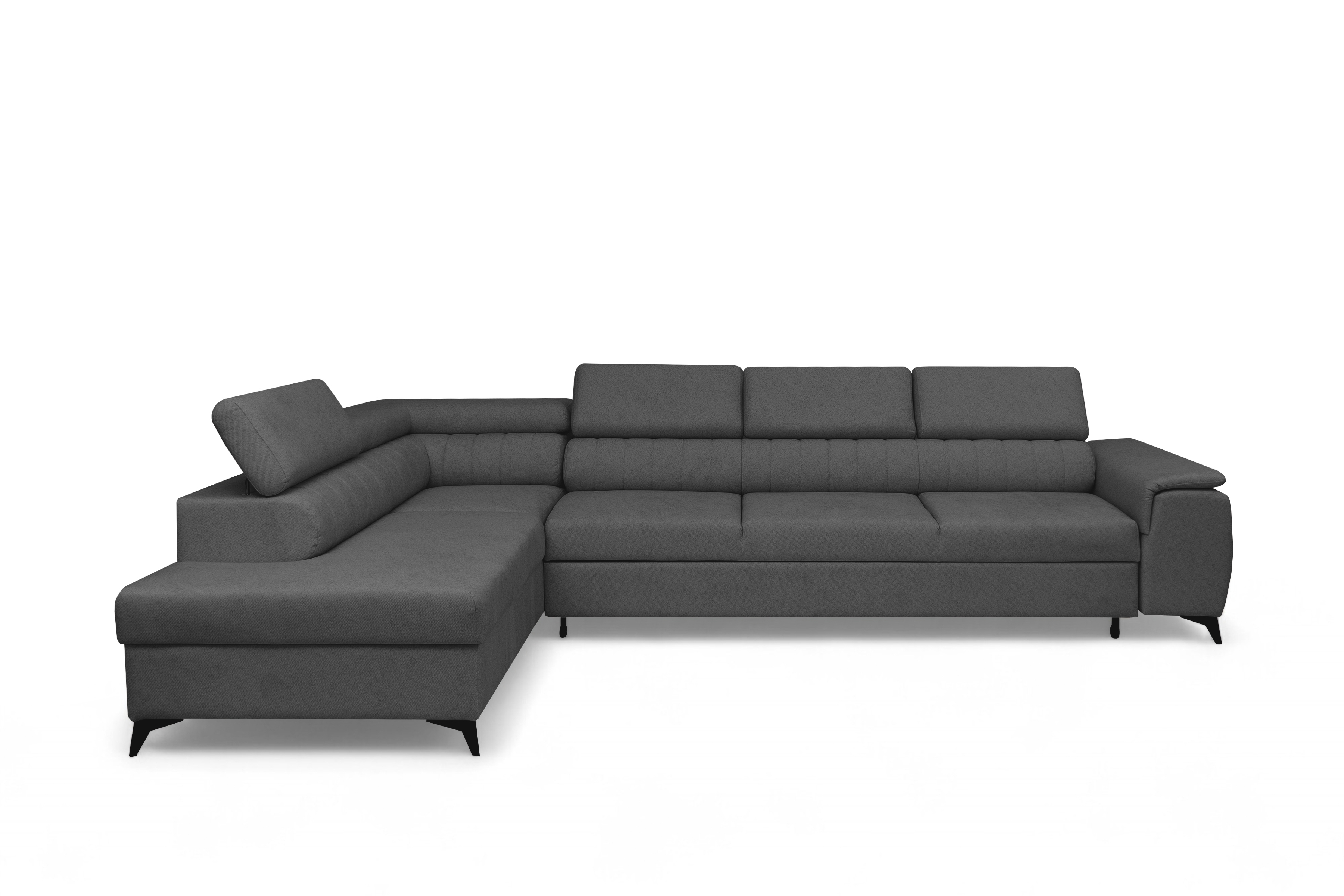 Rohová sedacia súprava Monrose Maxi s funkciou spania ľavá - sivá pletenina Ado 1617 Rohová sedacia súprava Monrose Maxi s funkciou spánku Ľavá strana - šedá plecionka Ado 1617